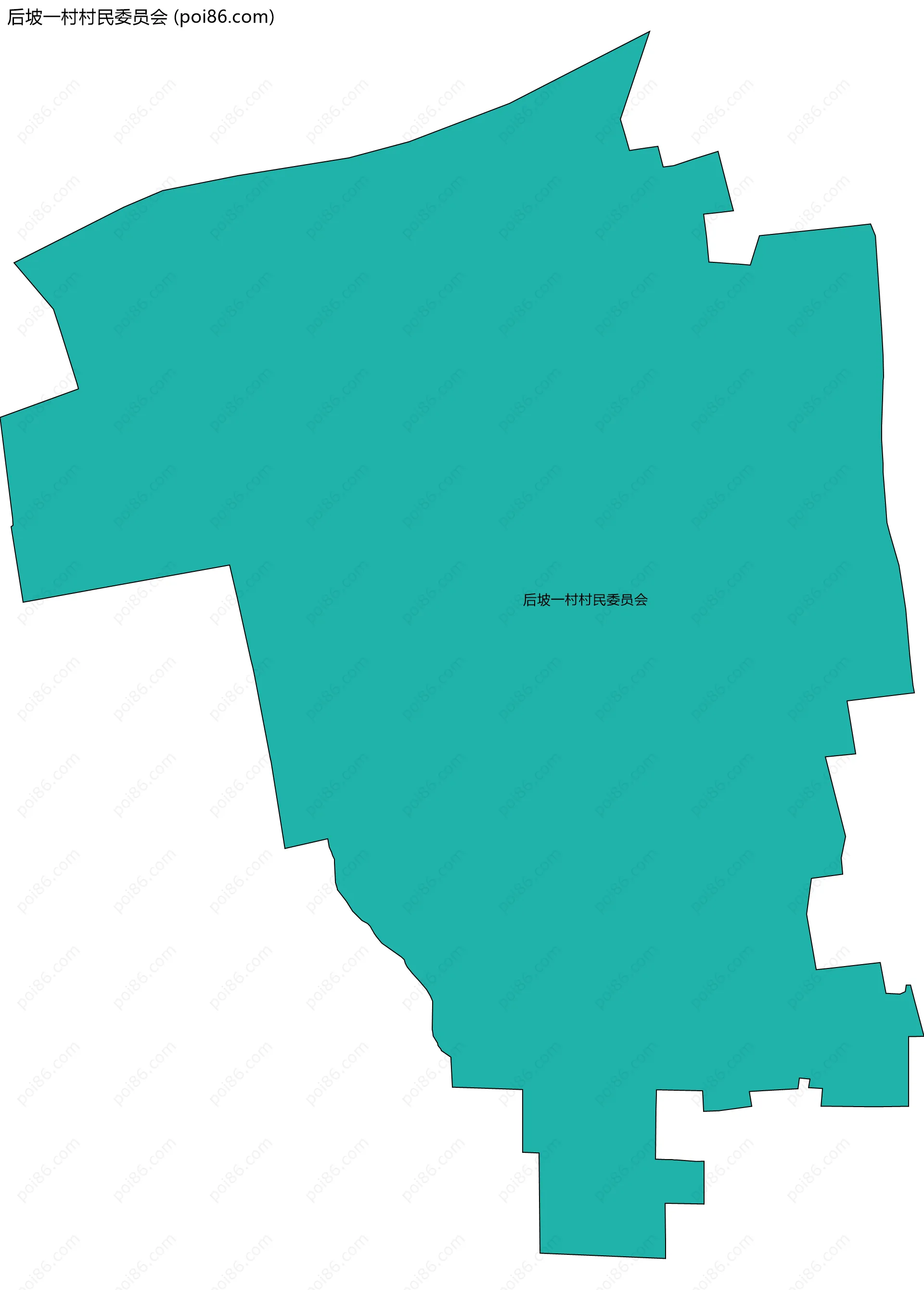 后坡一村村民委员会边界地图