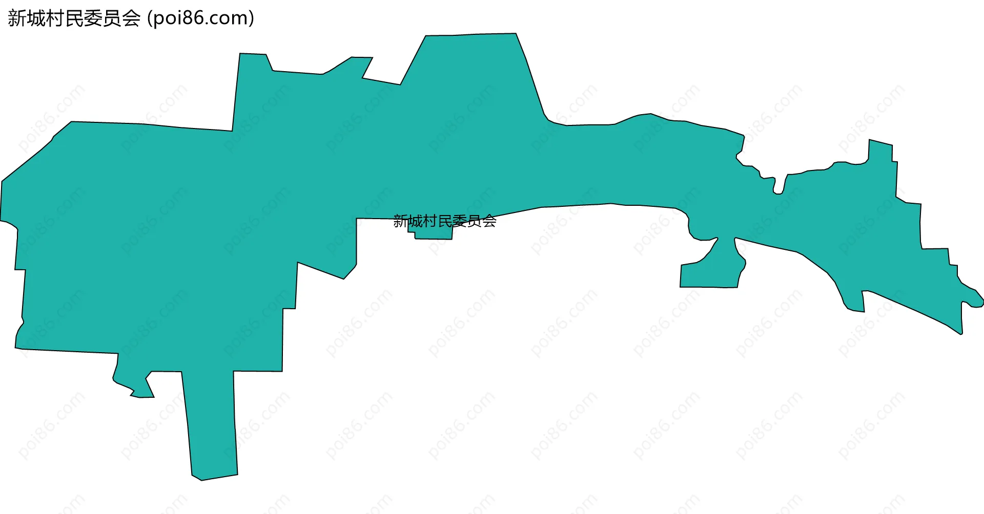 新城村民委员会边界地图