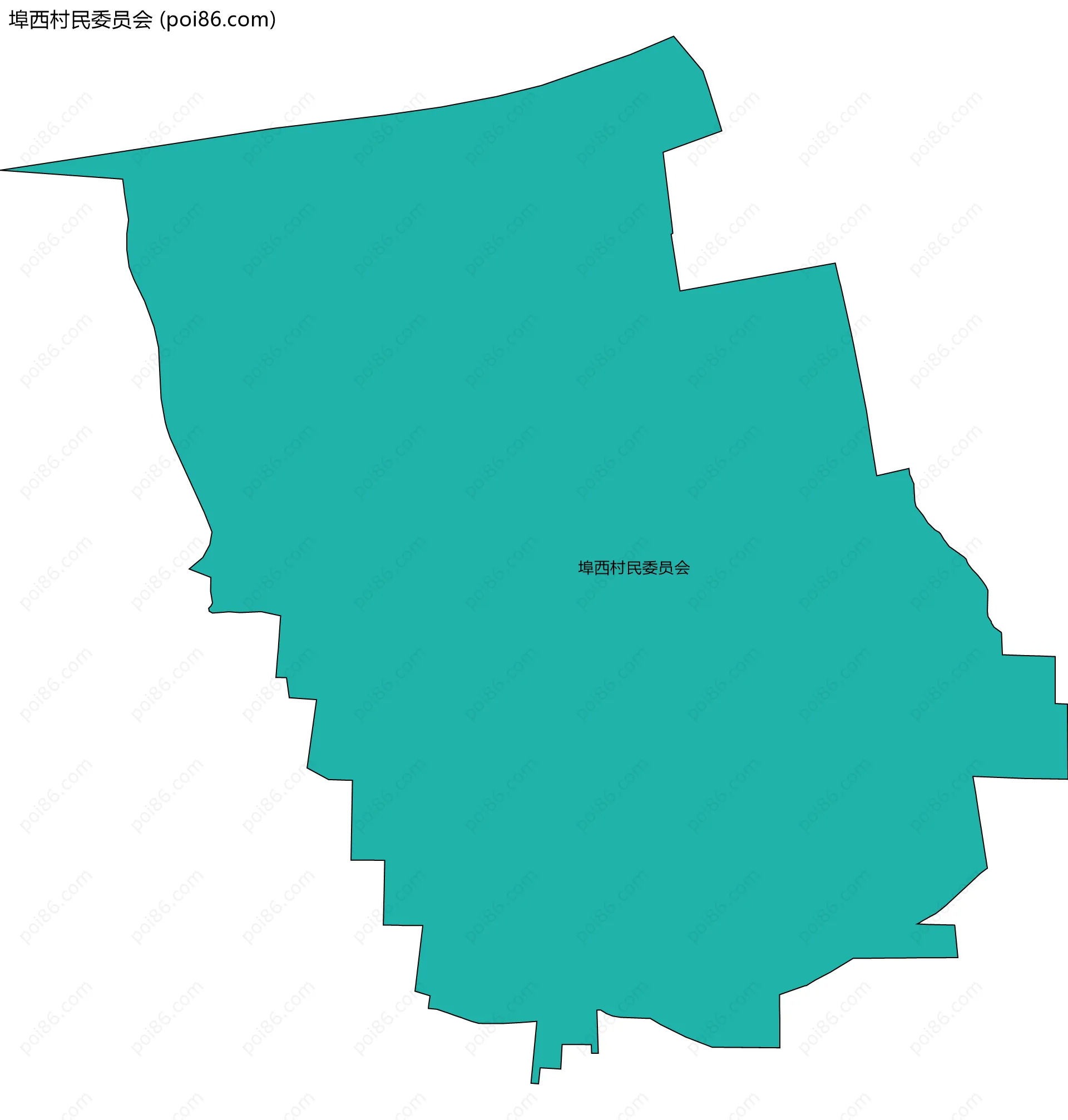 埠西村民委员会边界地图