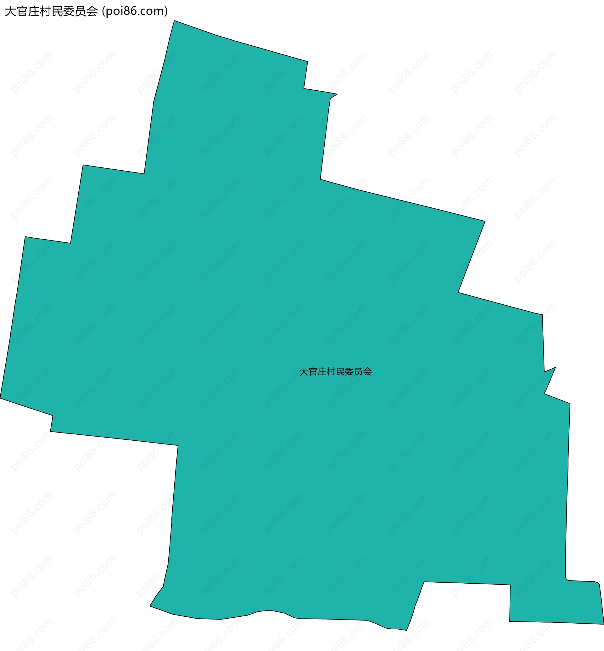 大官庄村民委员会边界地图