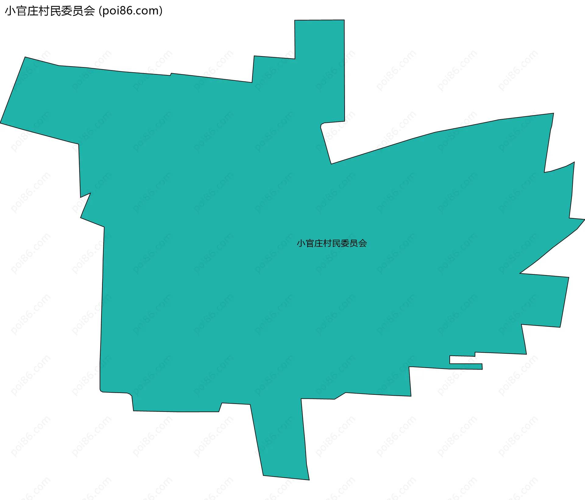 小官庄村民委员会边界地图