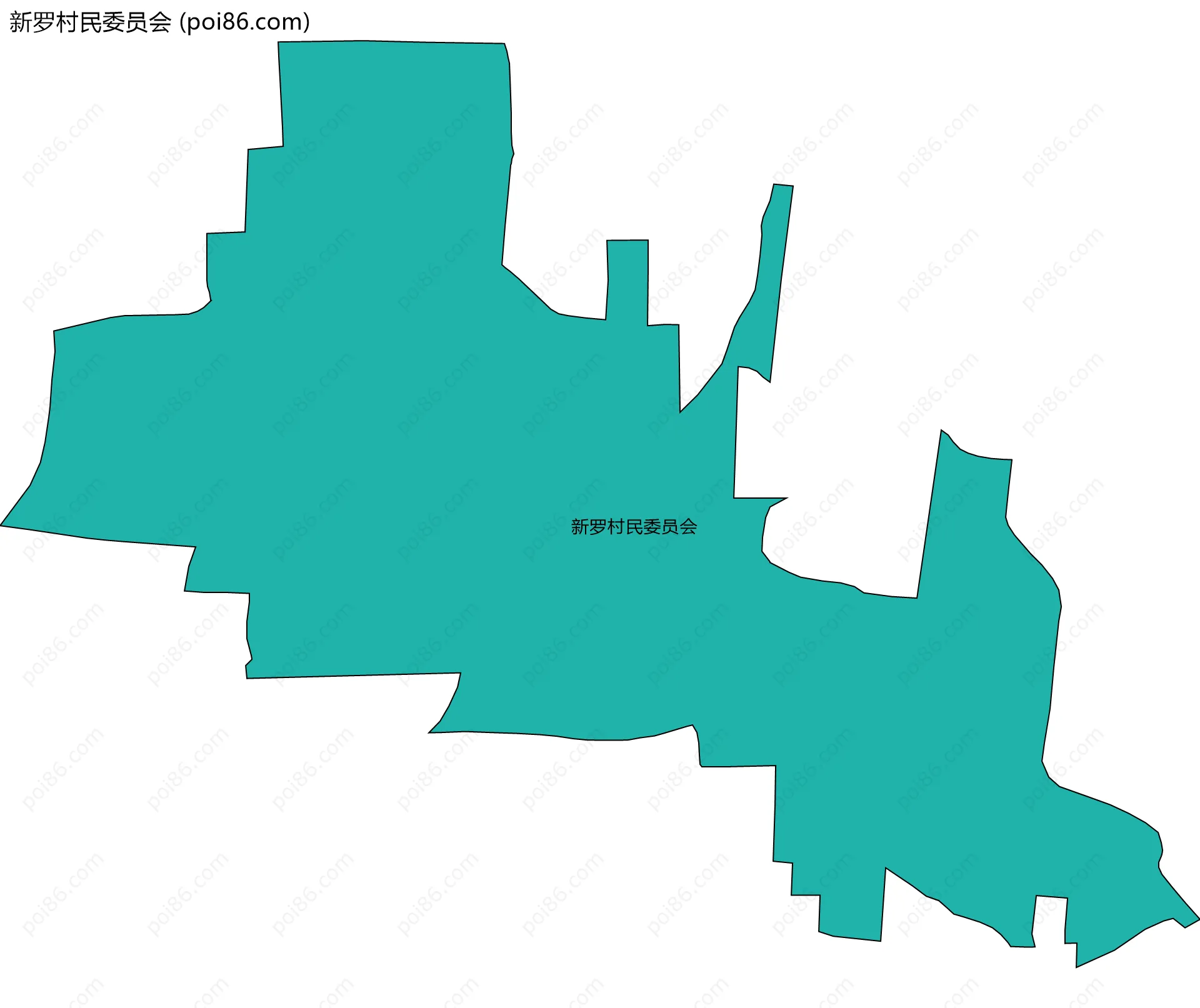新罗村民委员会边界地图