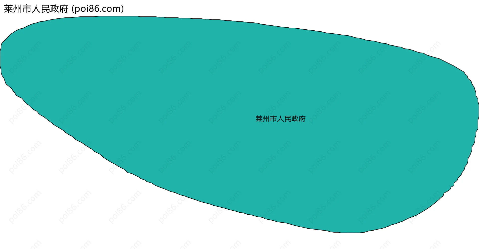 莱州市人民政府边界地图