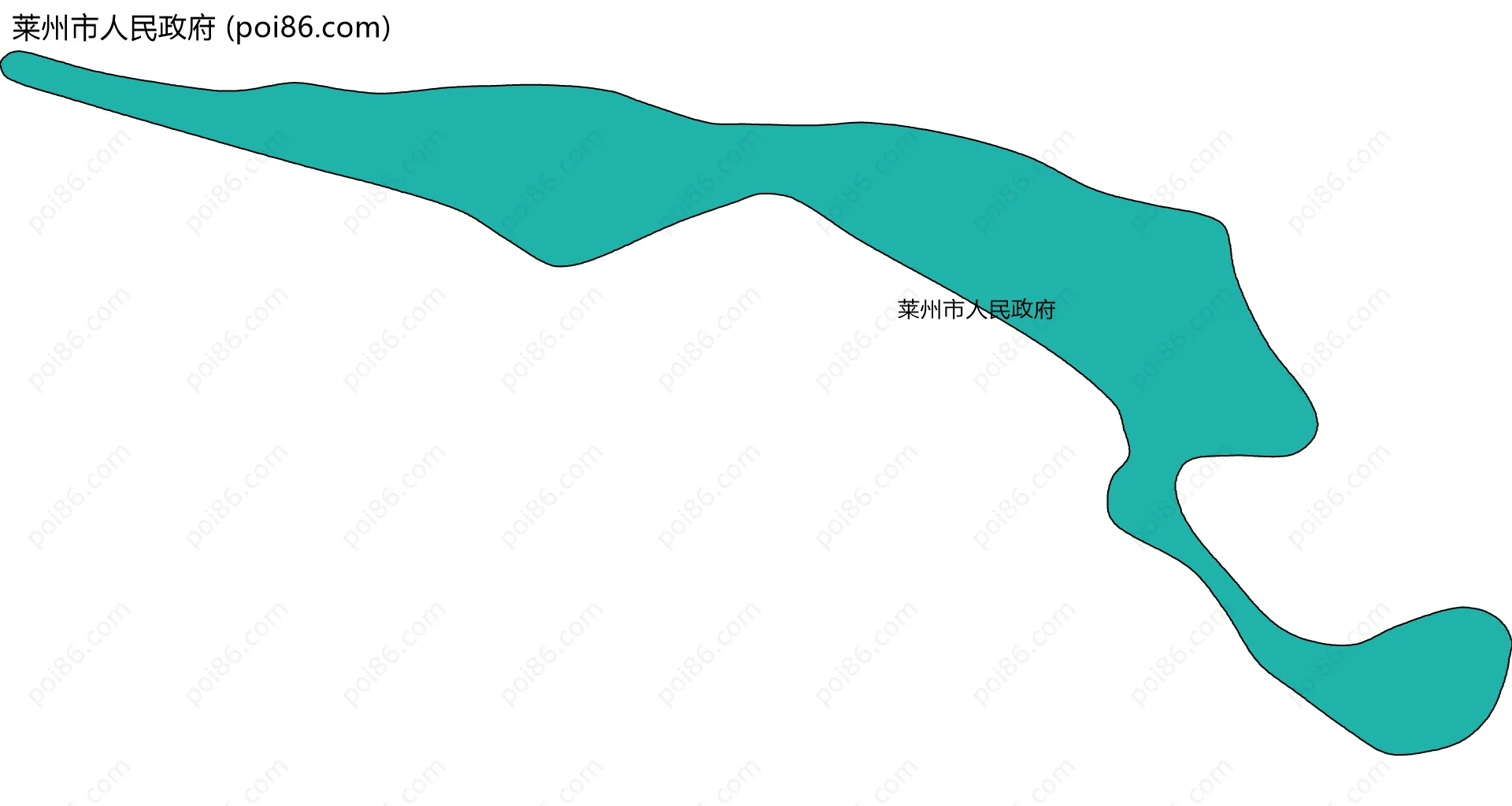 莱州市人民政府边界地图