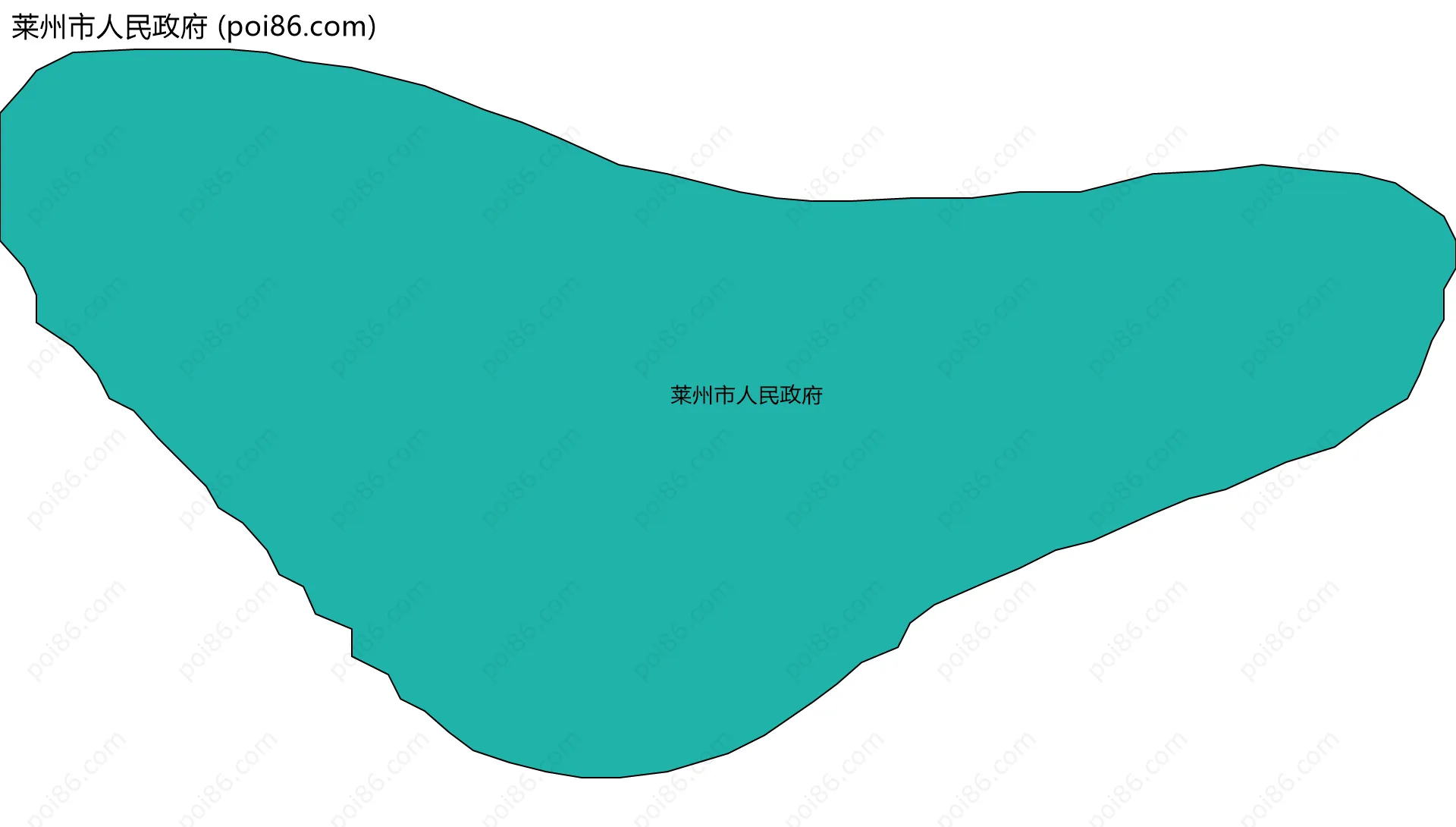 莱州市人民政府边界地图
