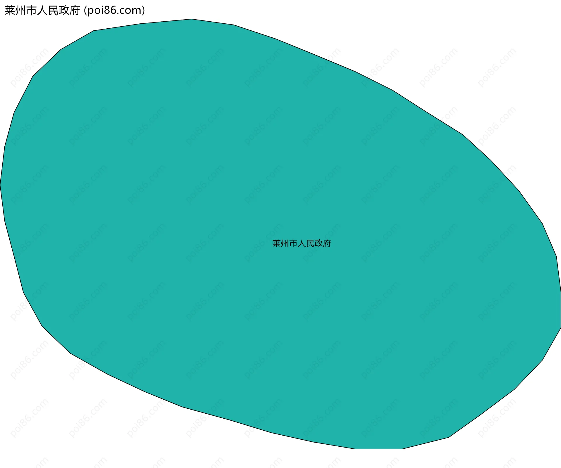 莱州市人民政府边界地图