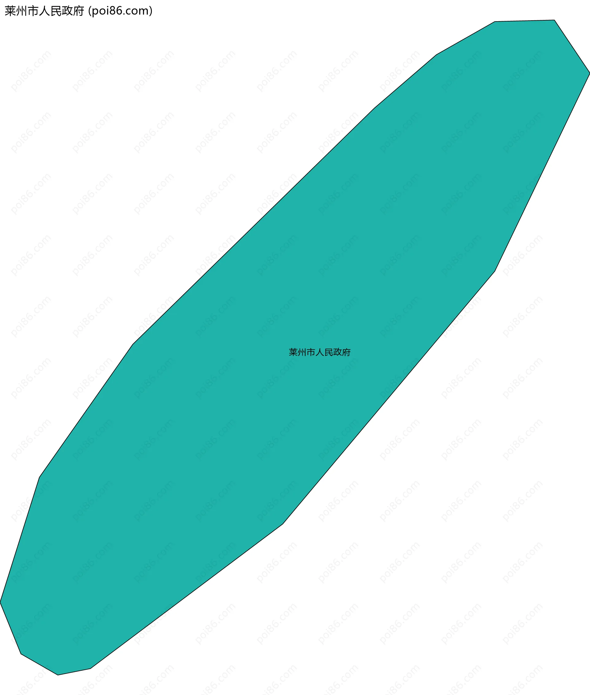 莱州市人民政府边界地图