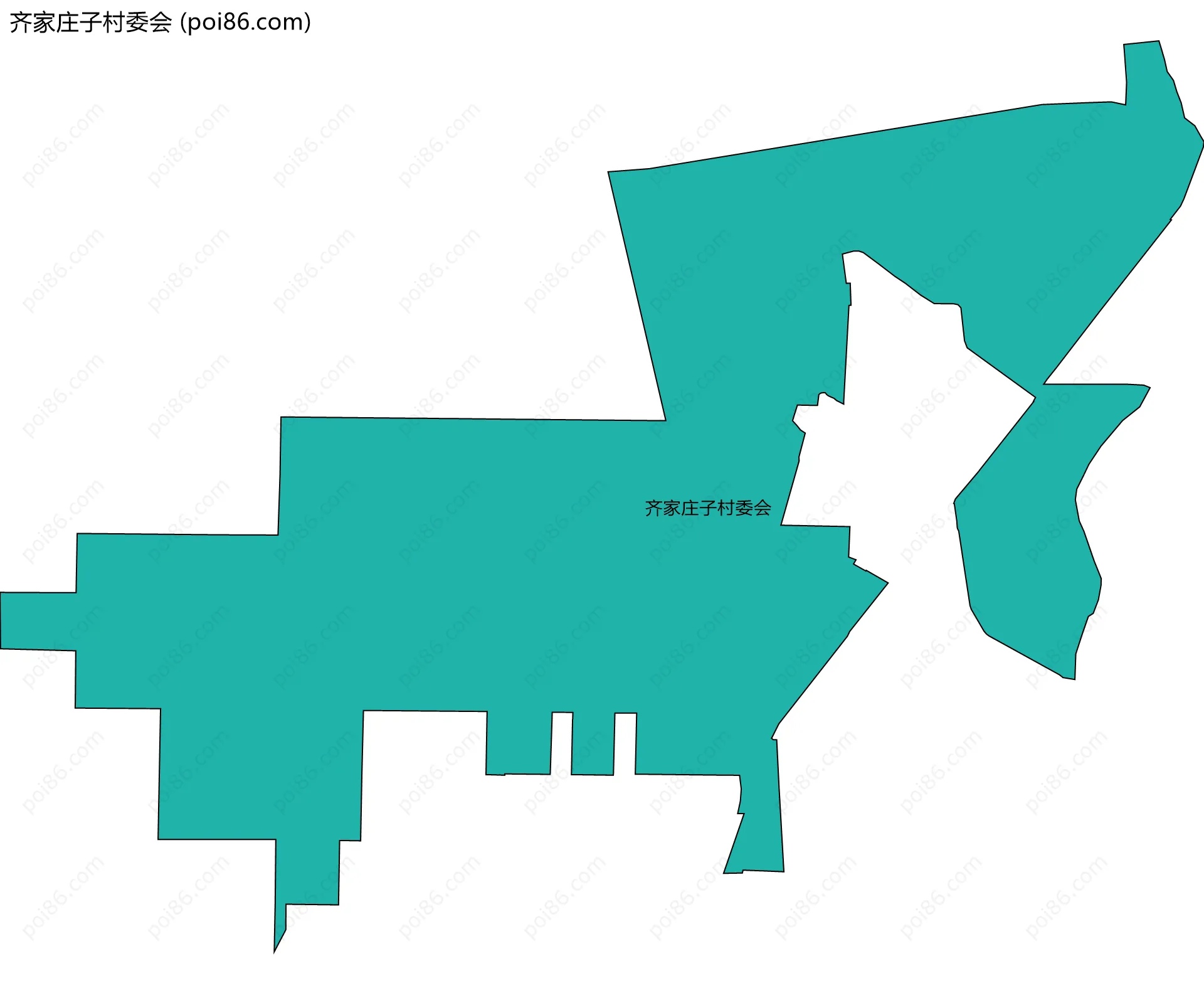 齐家庄子村委会边界地图