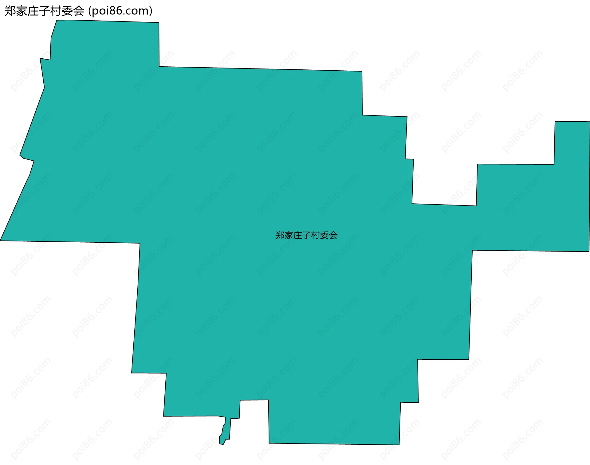 郑家庄子村委会边界地图