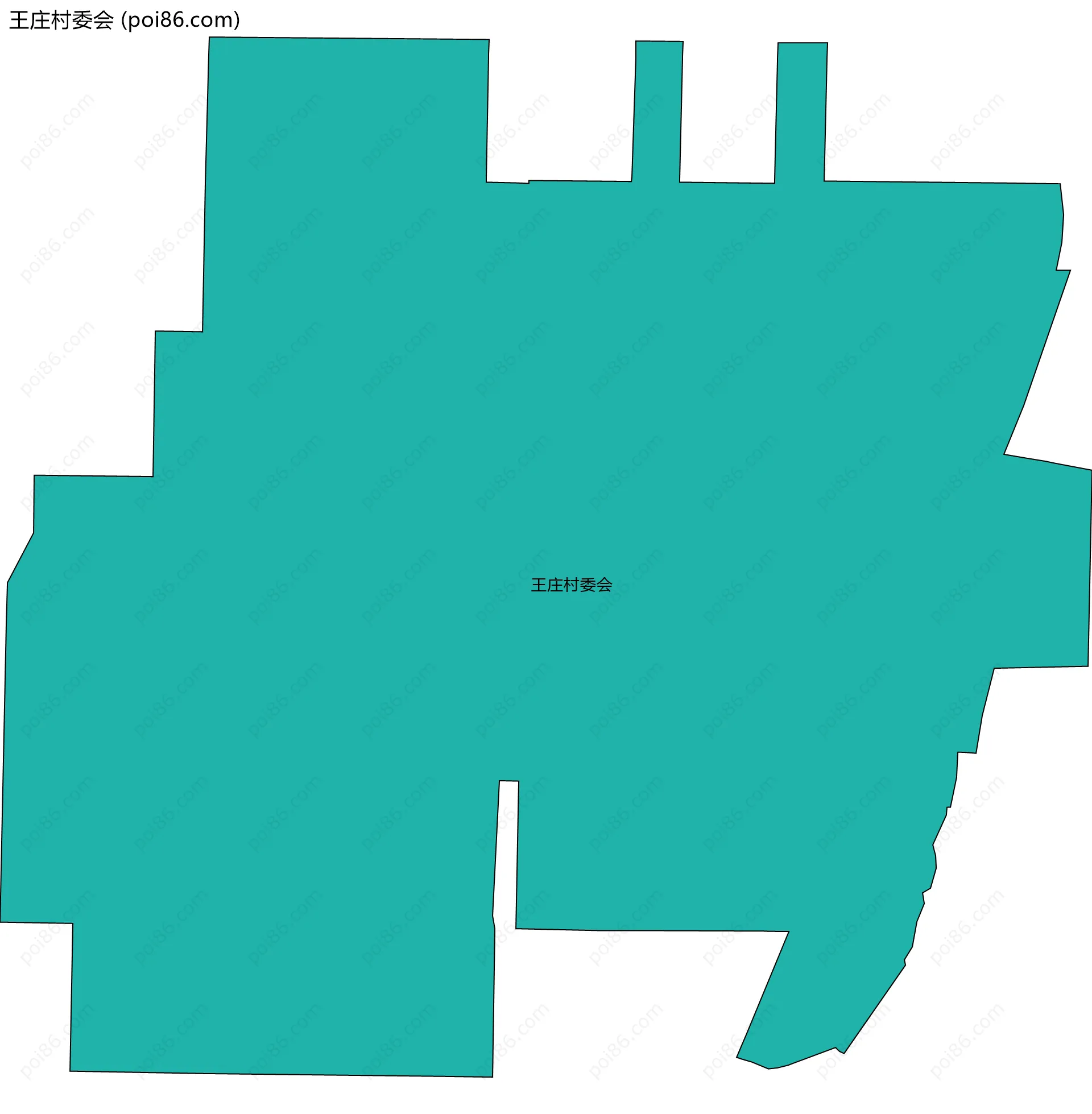 王庄村委会边界地图