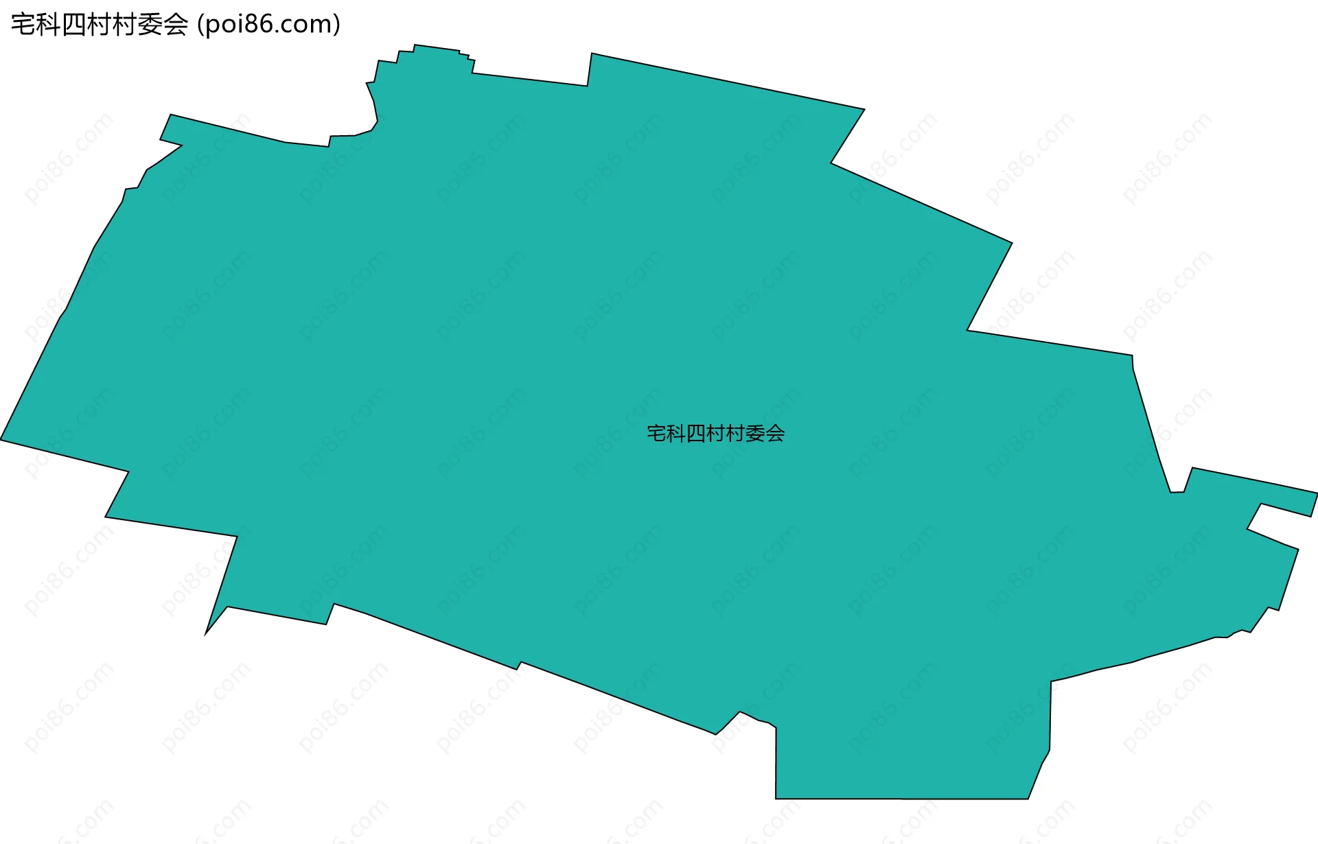 宅科四村村委会边界地图