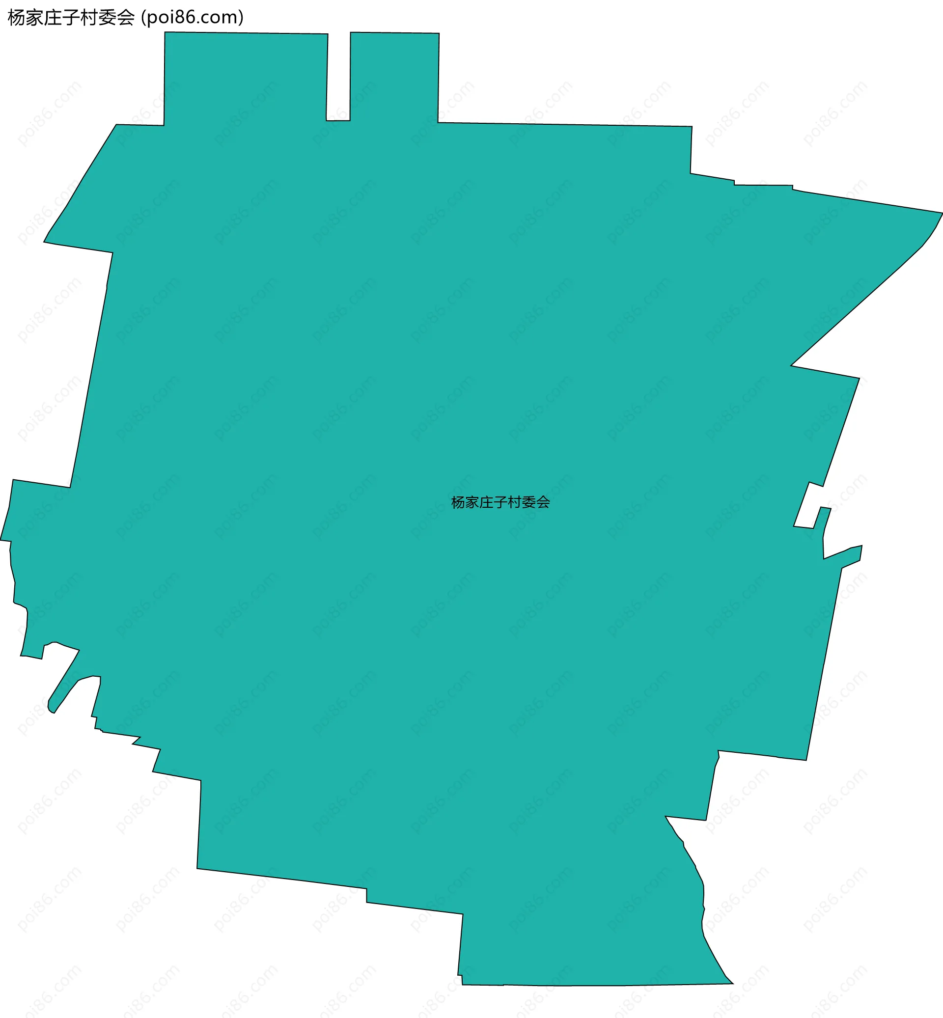 杨家庄子村委会边界地图