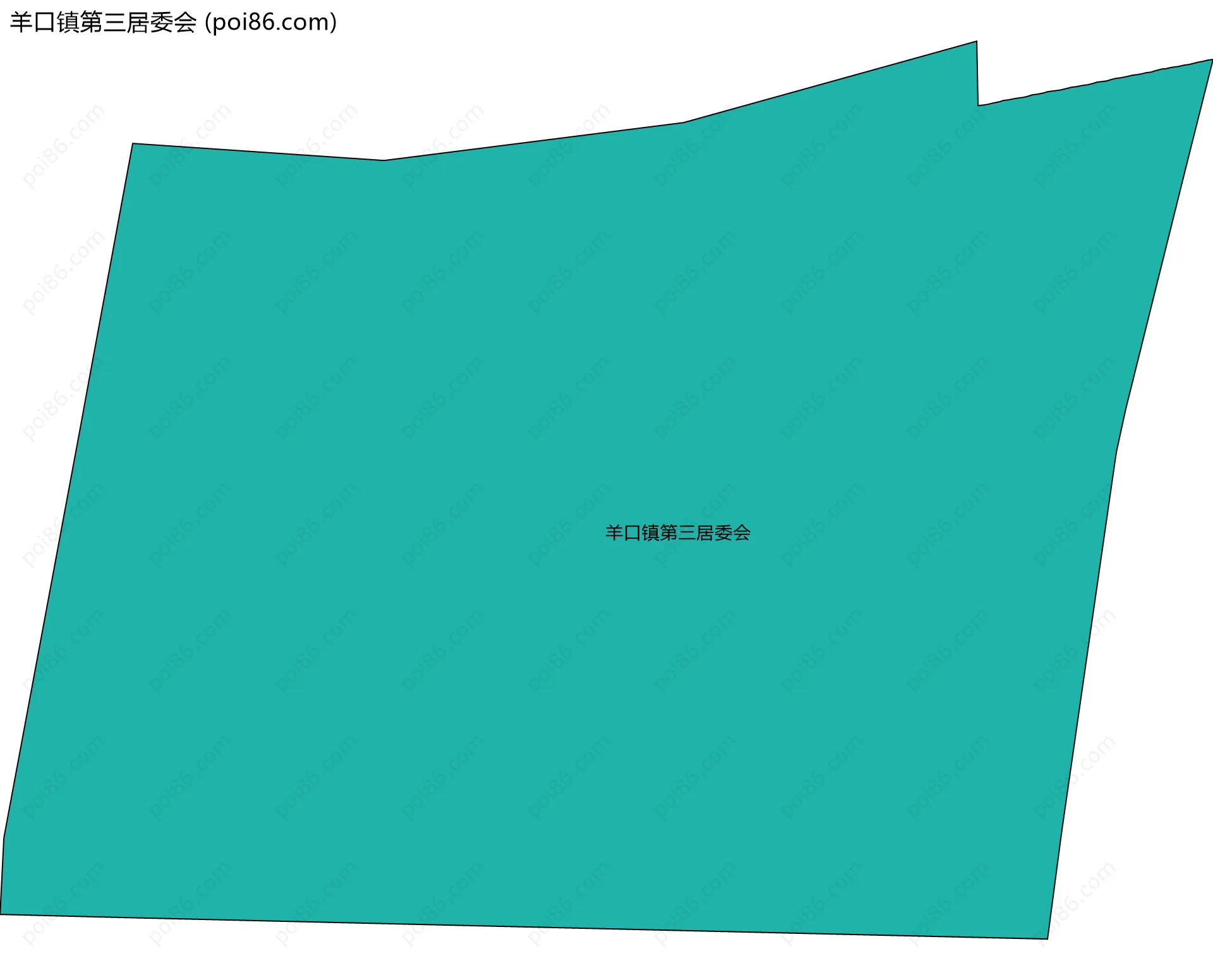 羊口镇第三居委会边界地图