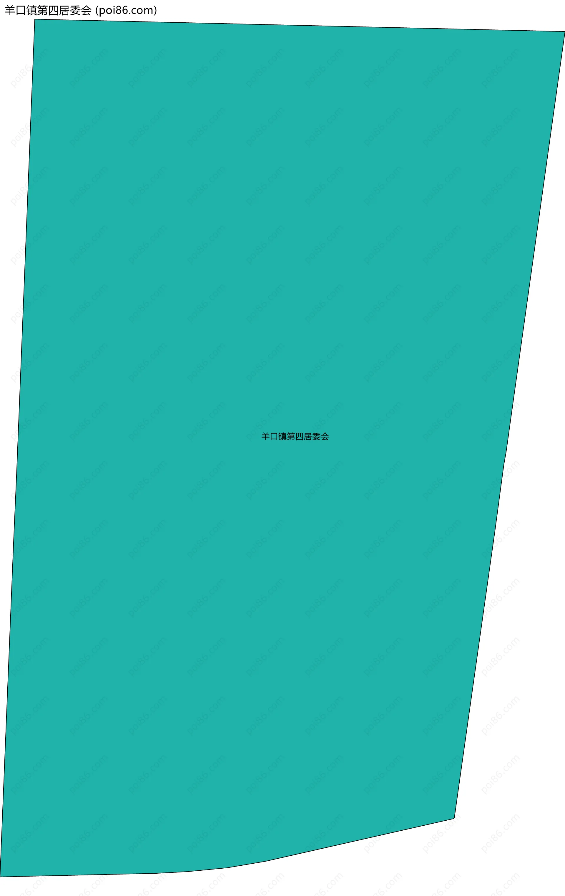 羊口镇第四居委会边界地图