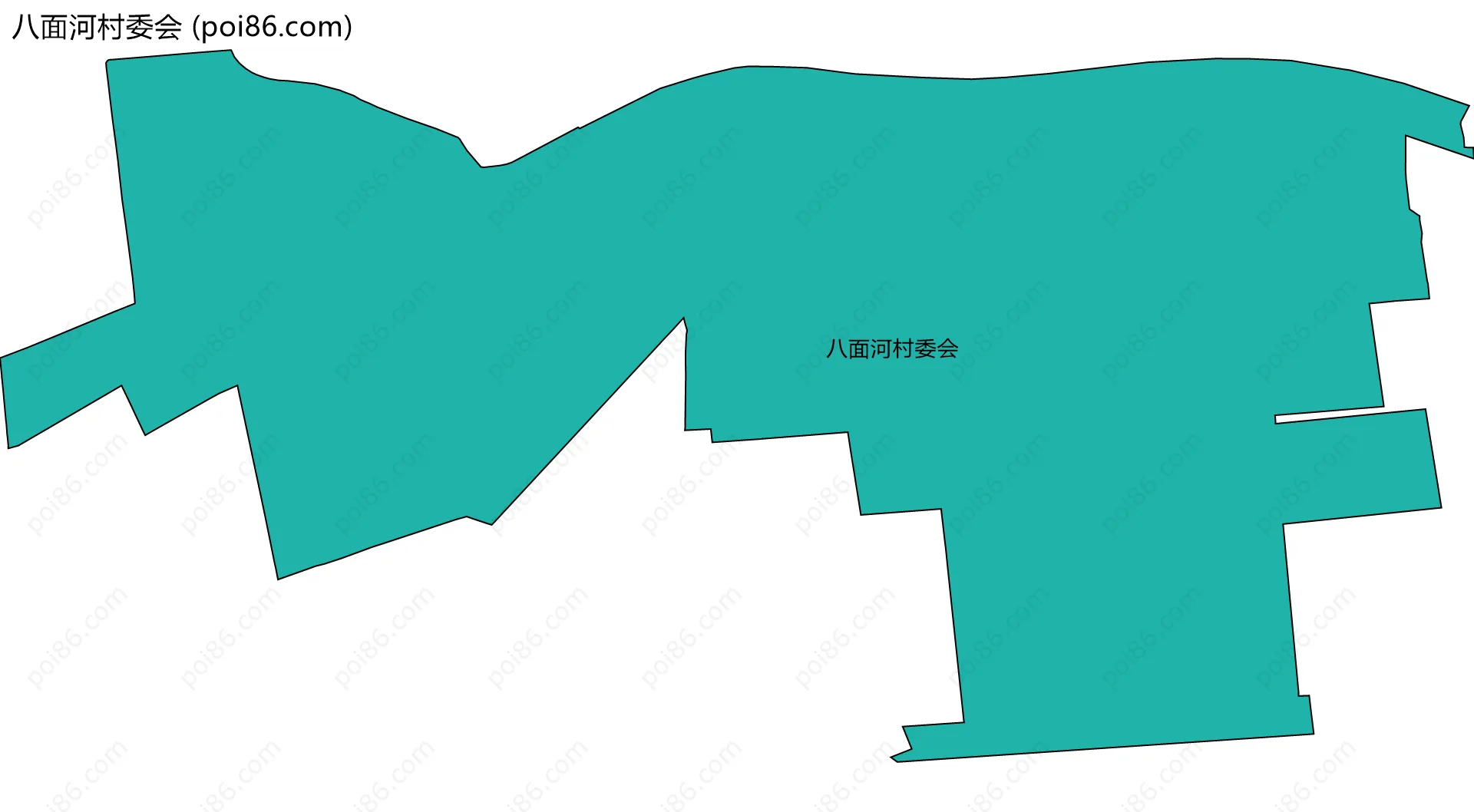 八面河村委会边界地图