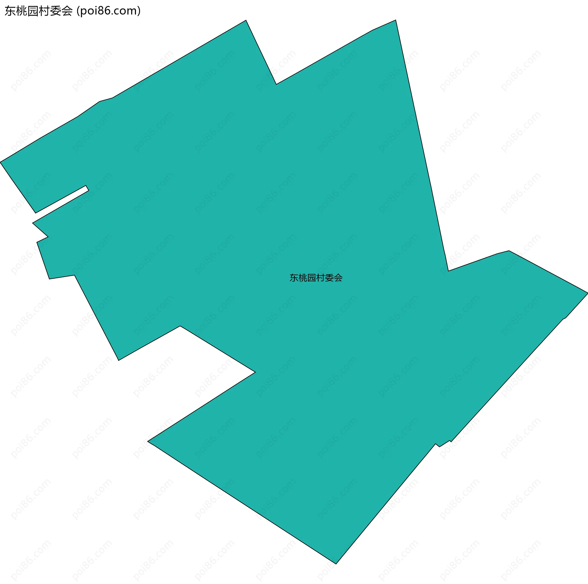 东桃园村委会边界地图