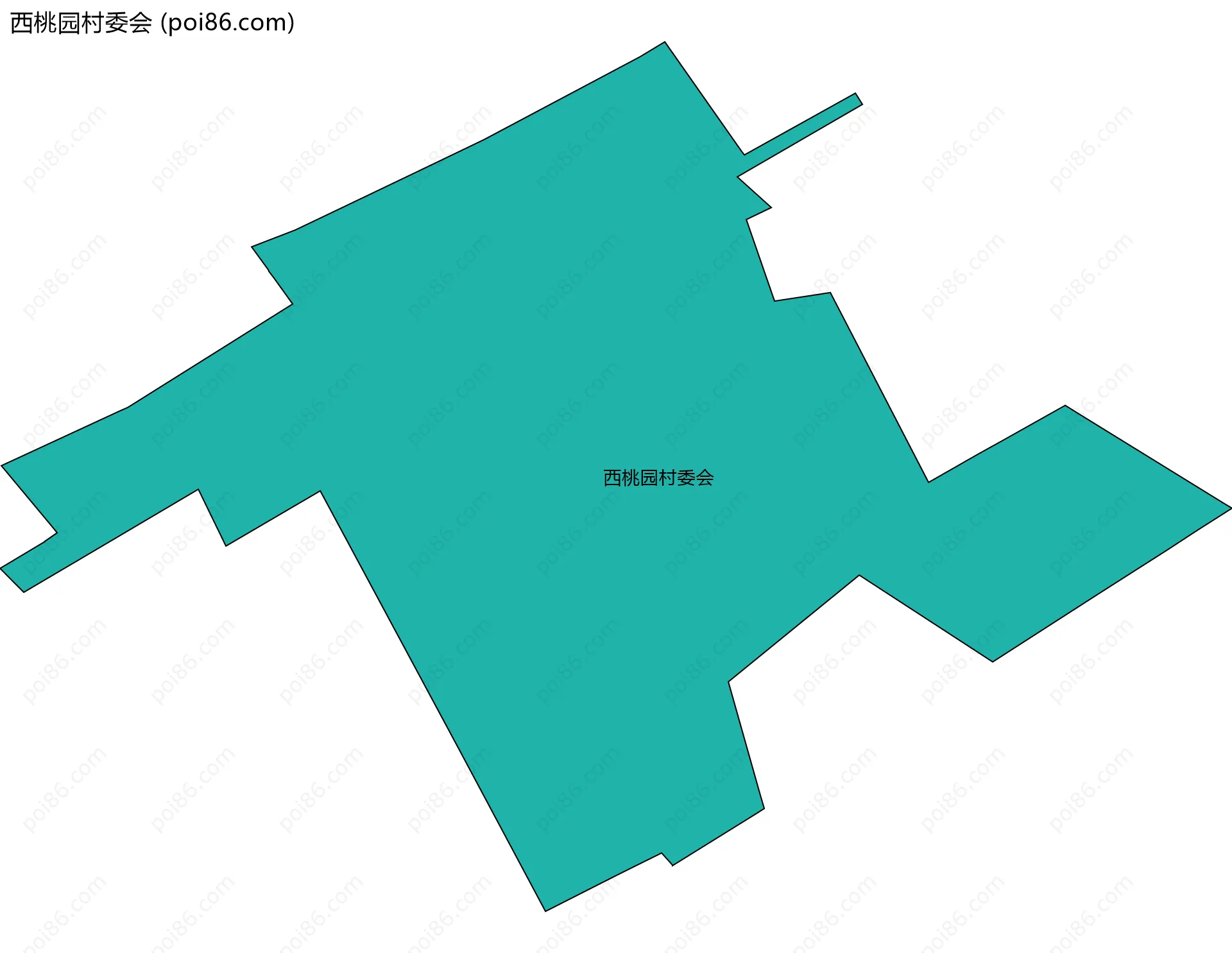 西桃园村委会边界地图