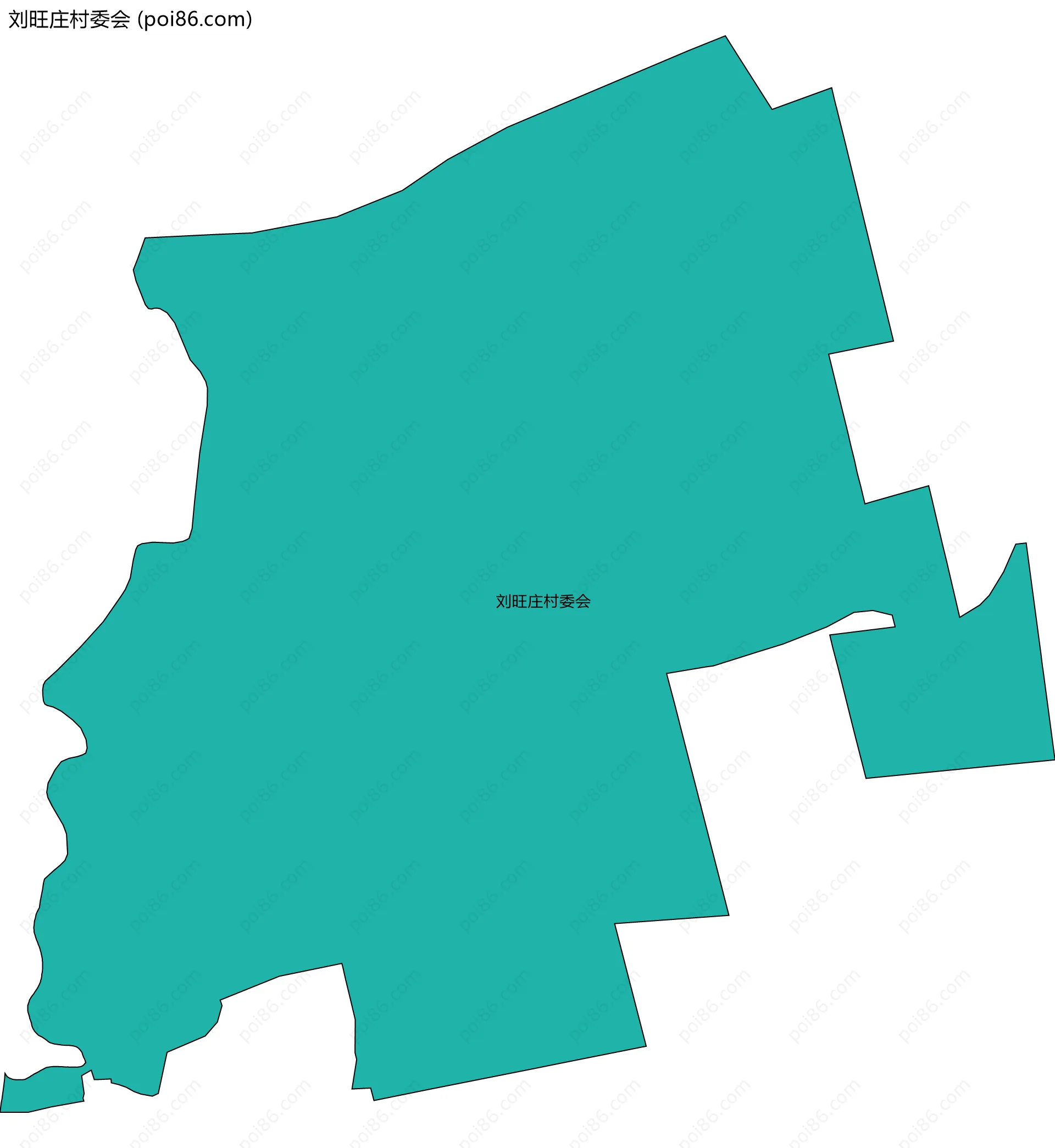 刘旺庄村委会边界地图