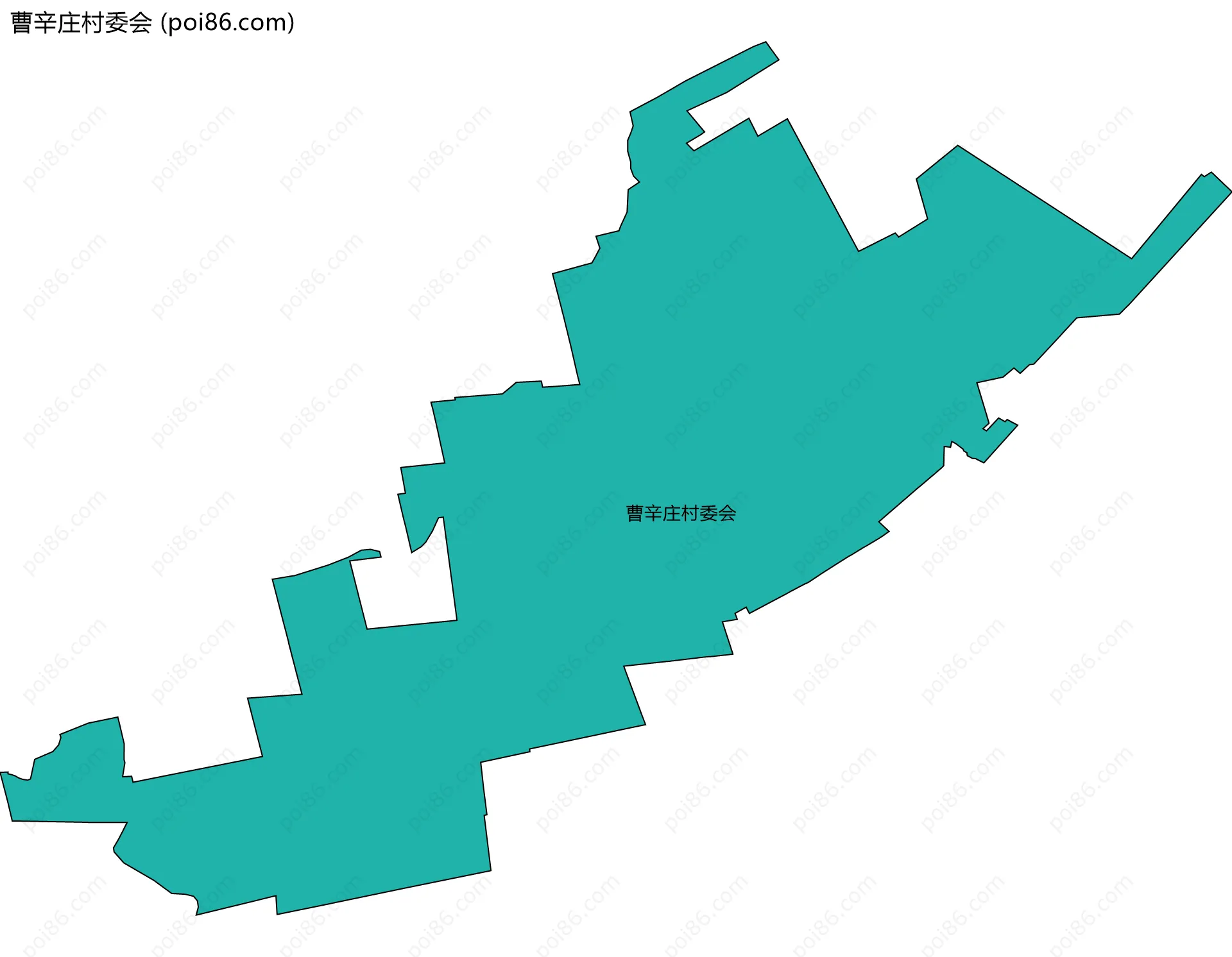 曹辛庄村委会边界地图