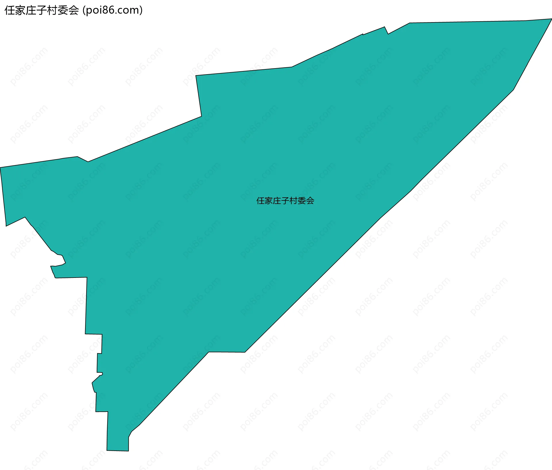 任家庄子村委会边界地图