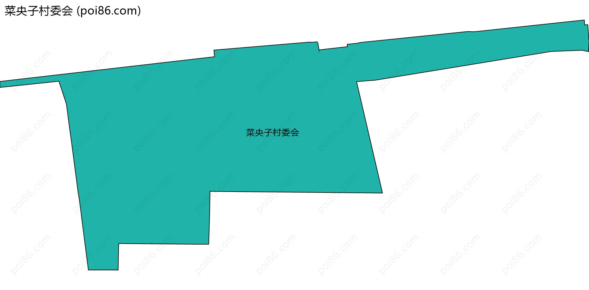 菜央子村委会边界地图