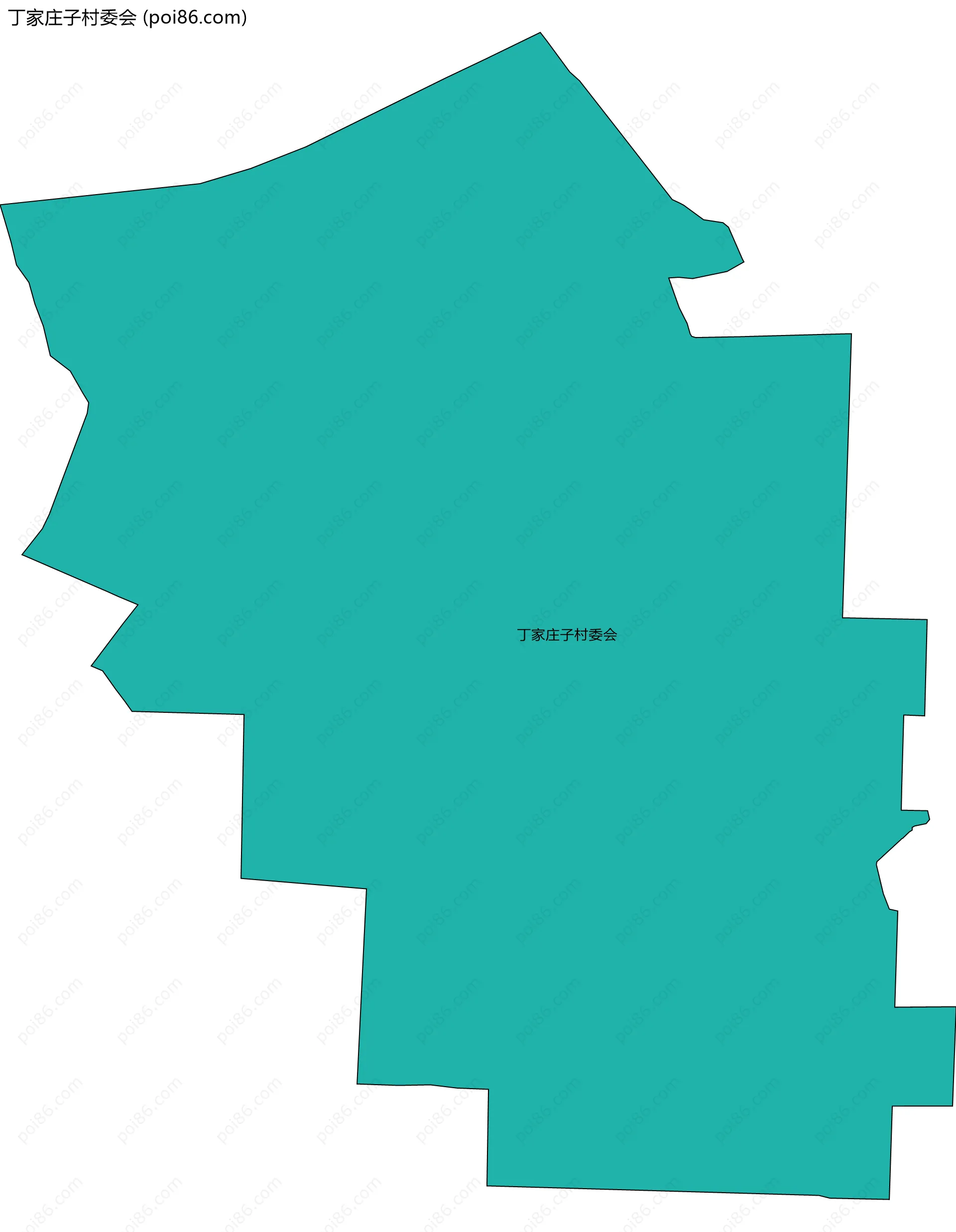 丁家庄子村委会边界地图