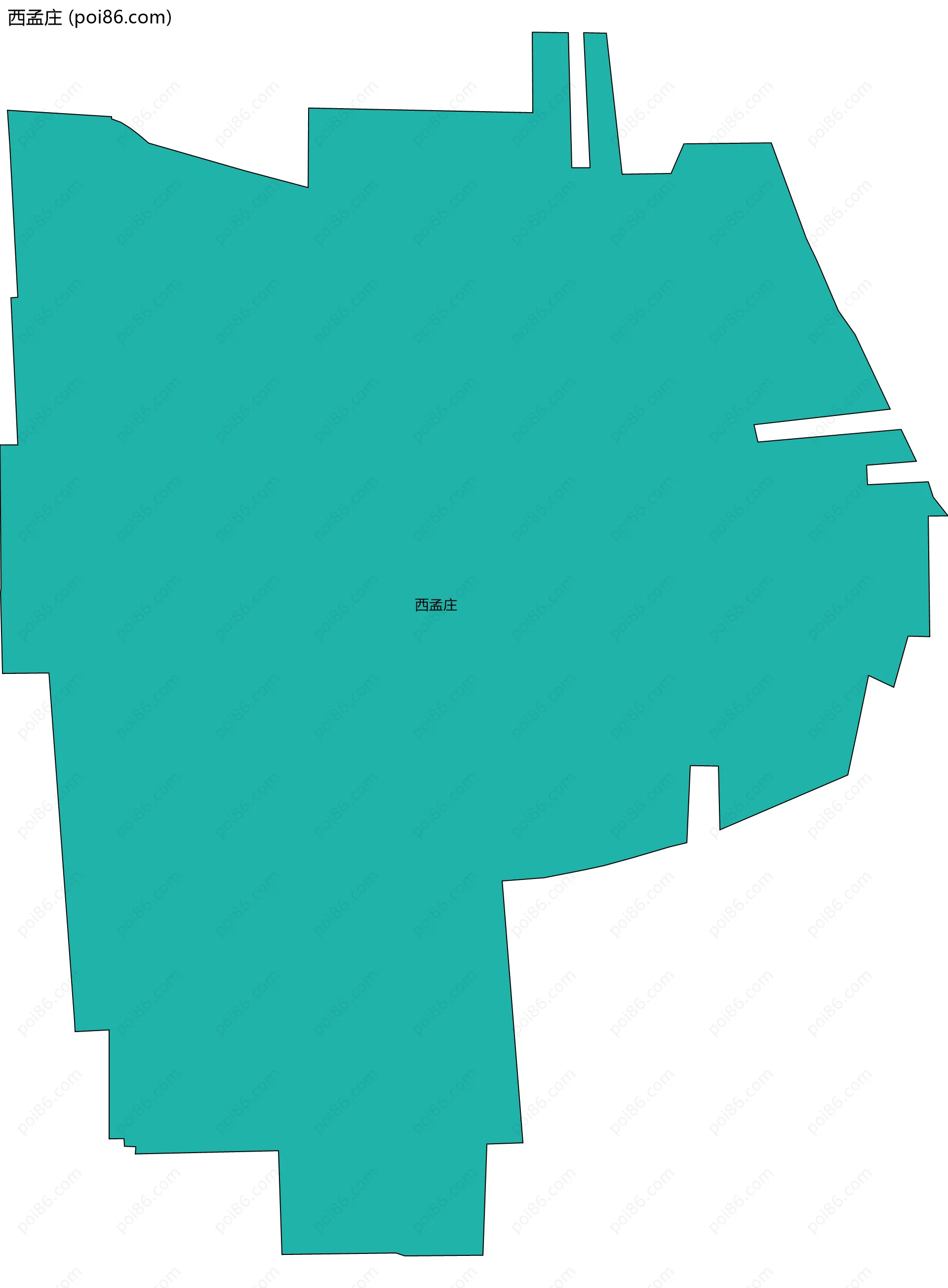 西孟庄边界地图