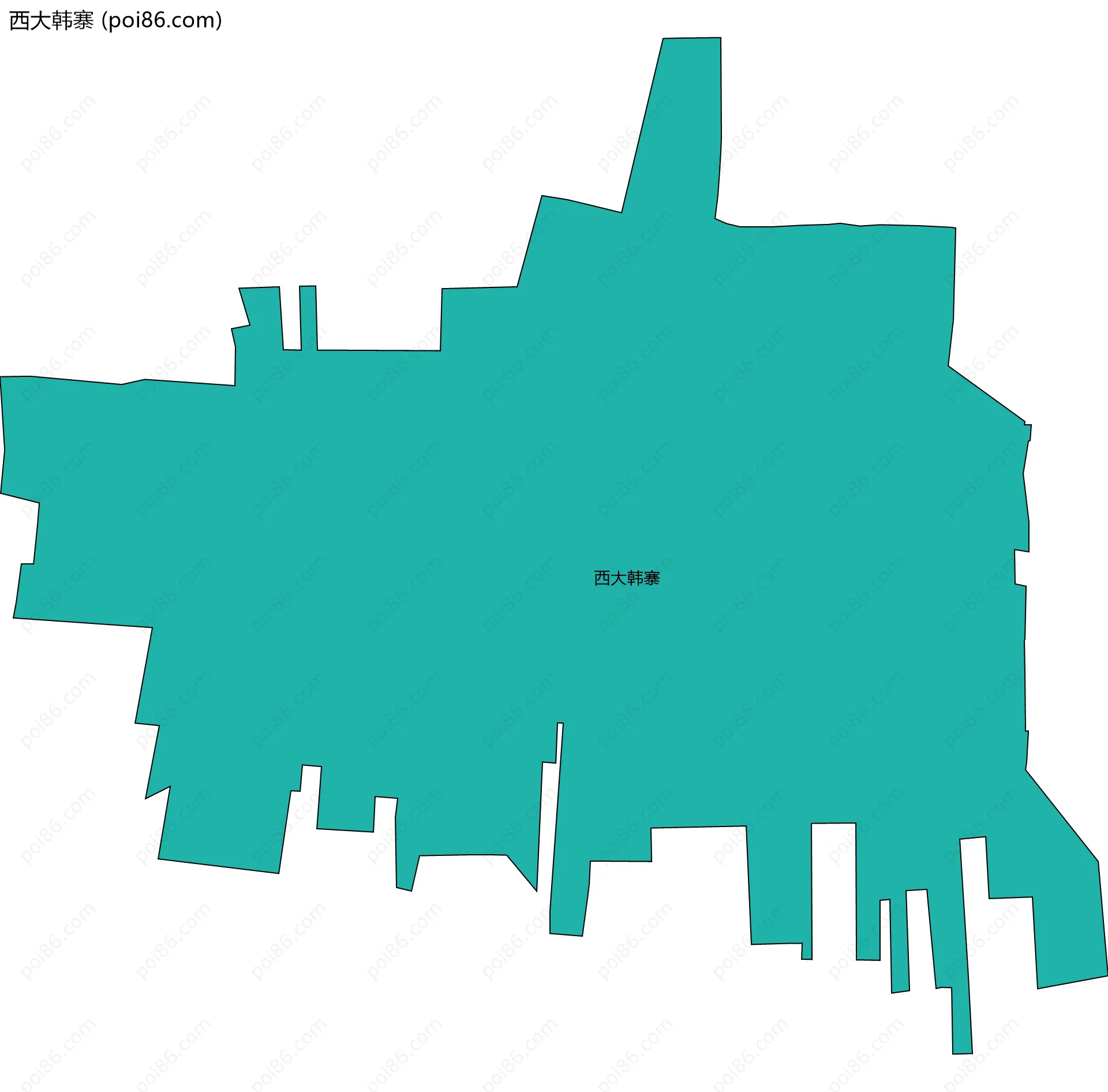 西大韩寨边界地图