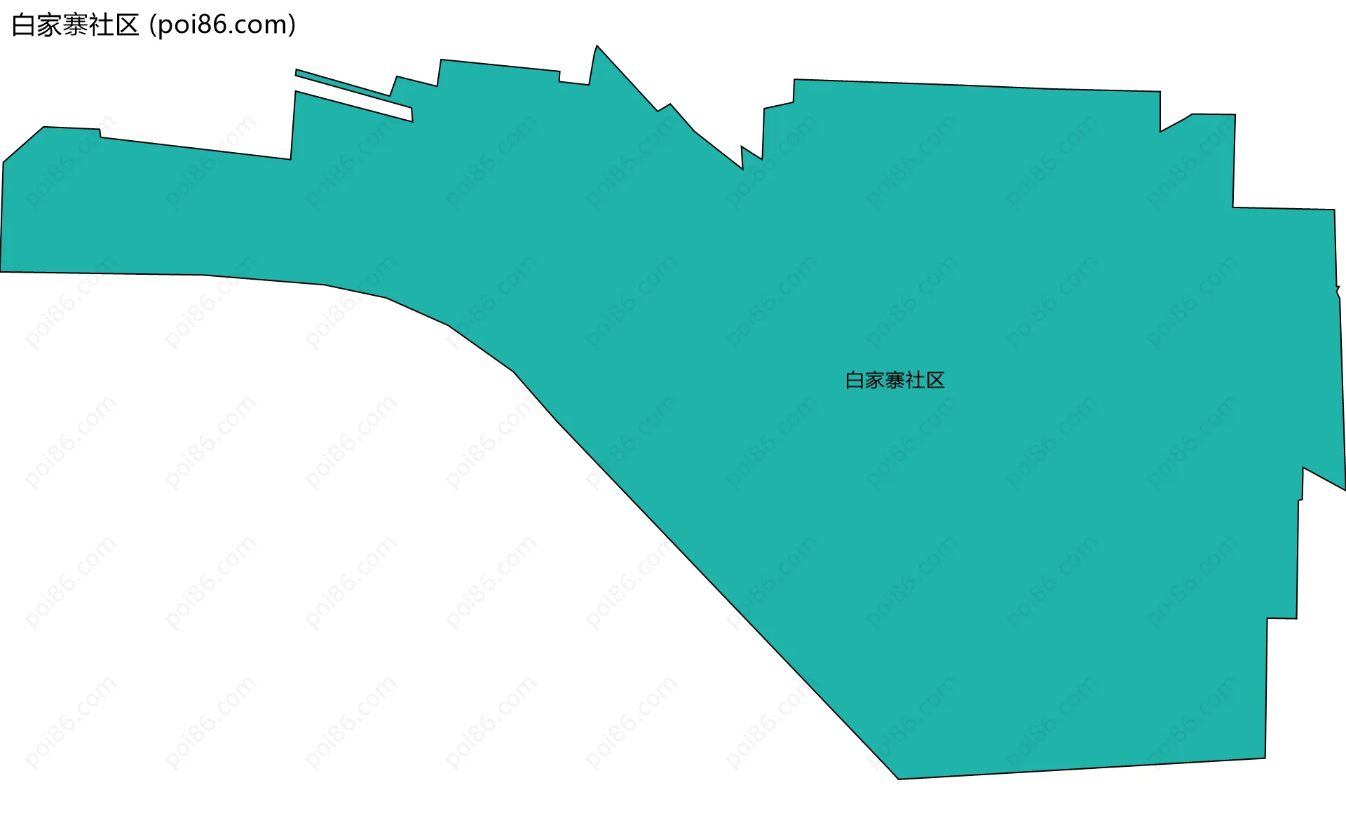白家寨社区边界地图
