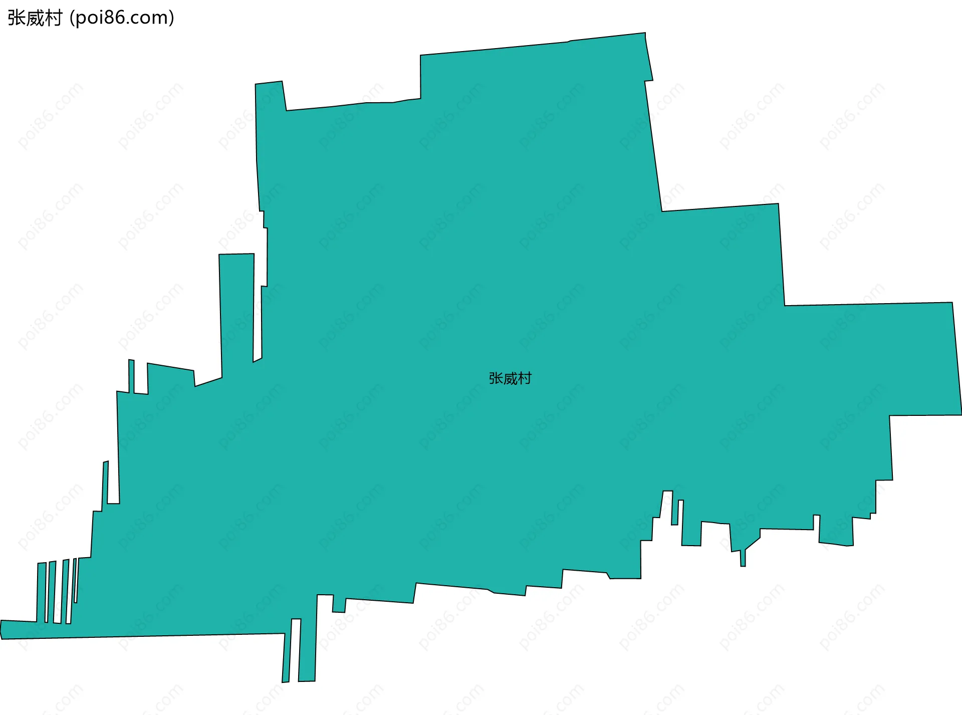 张威村边界地图