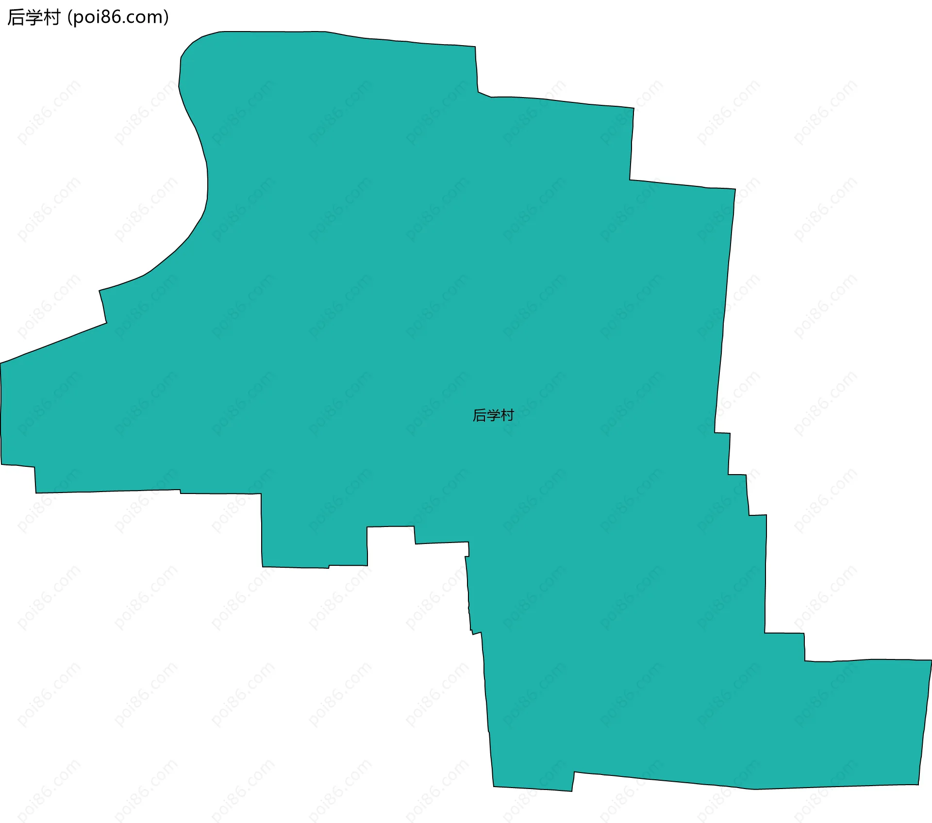 后学村边界地图