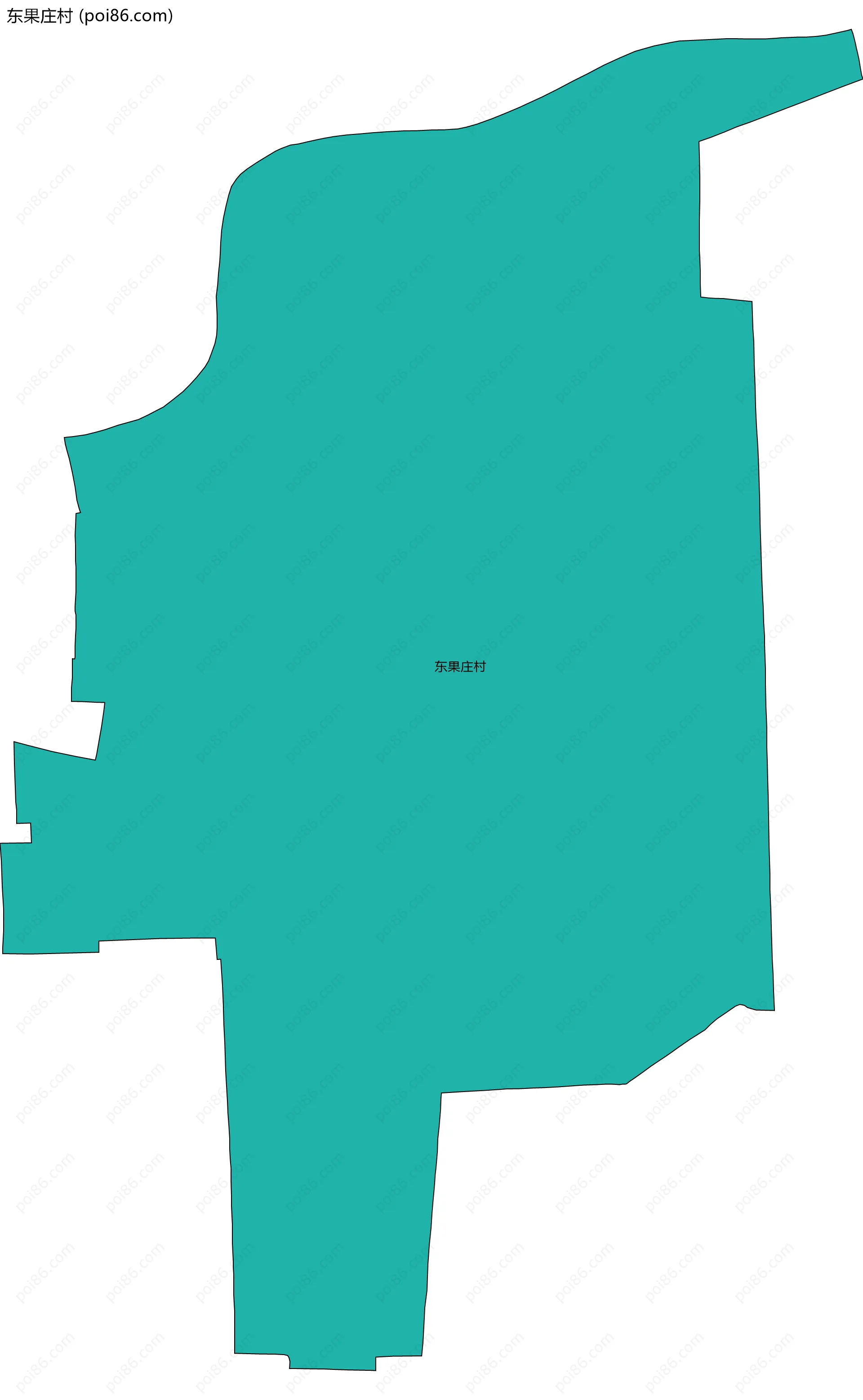 东果庄村边界地图