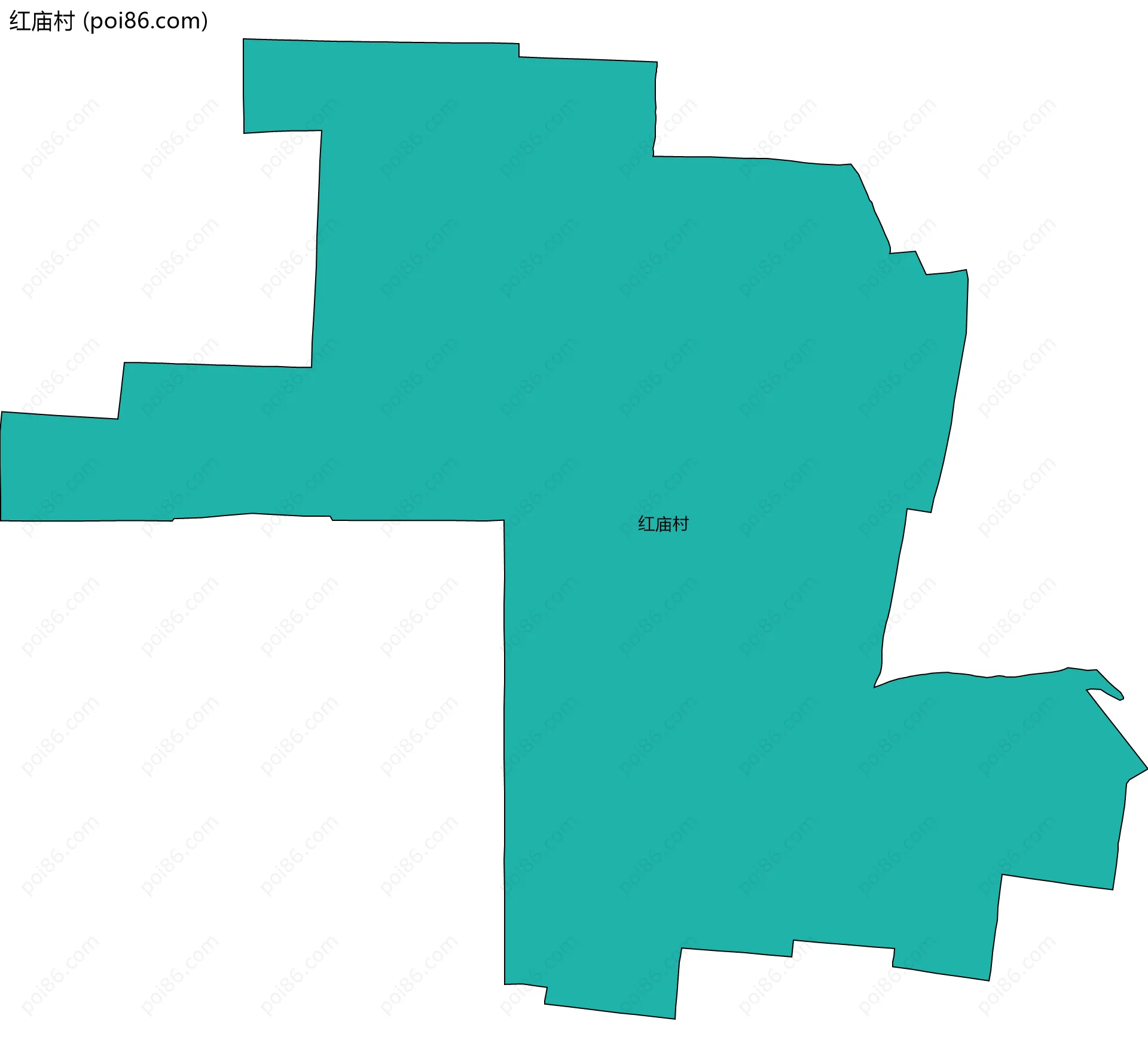 红庙村边界地图
