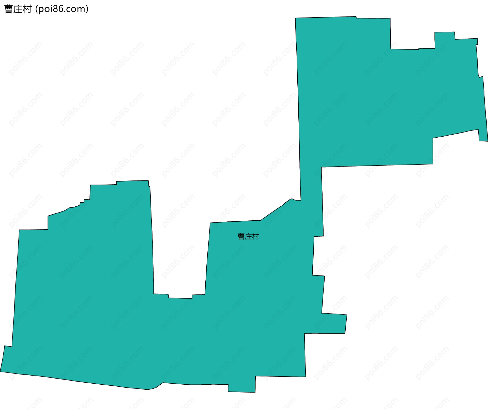 曹庄村边界地图