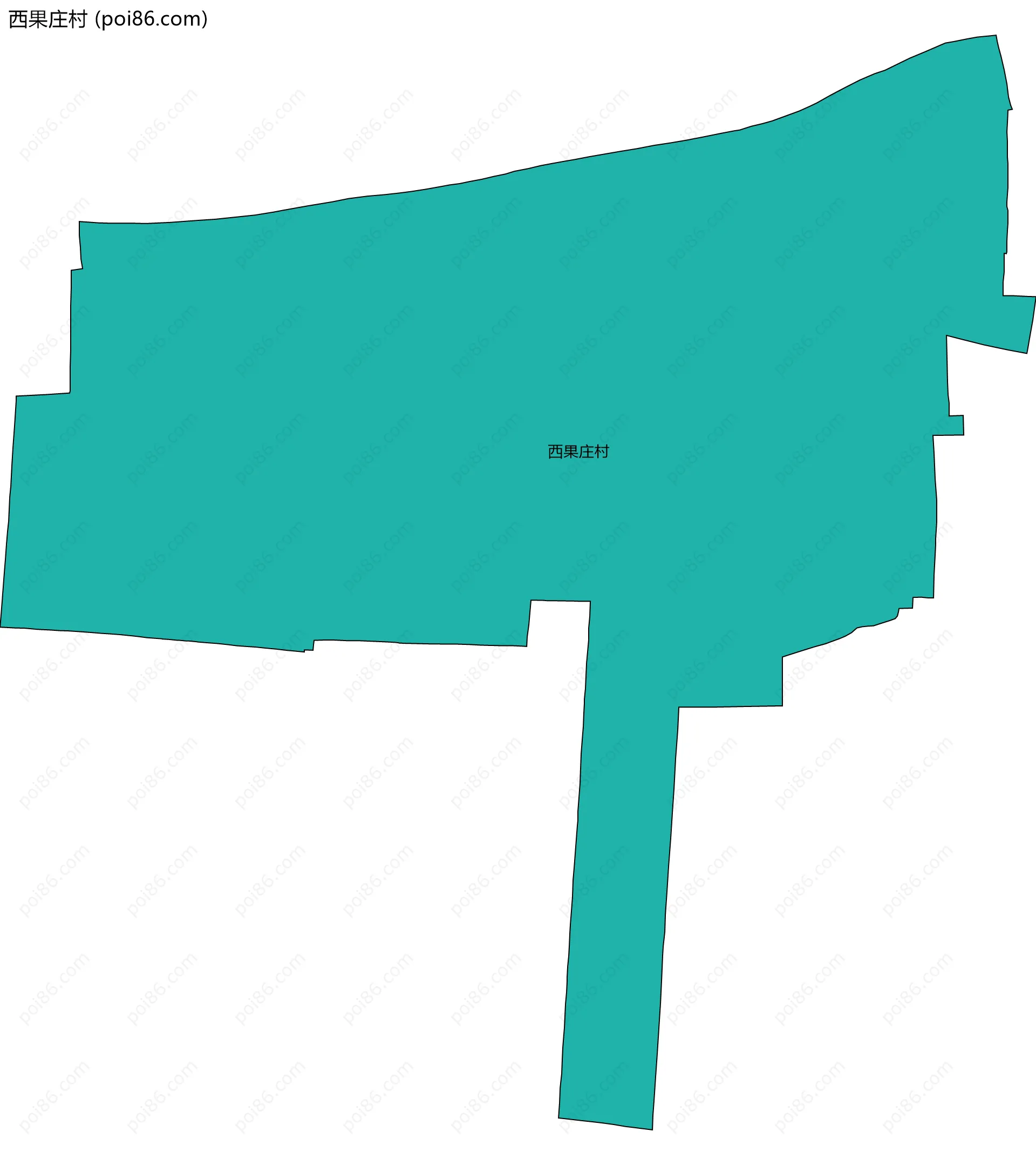 西果庄村边界地图