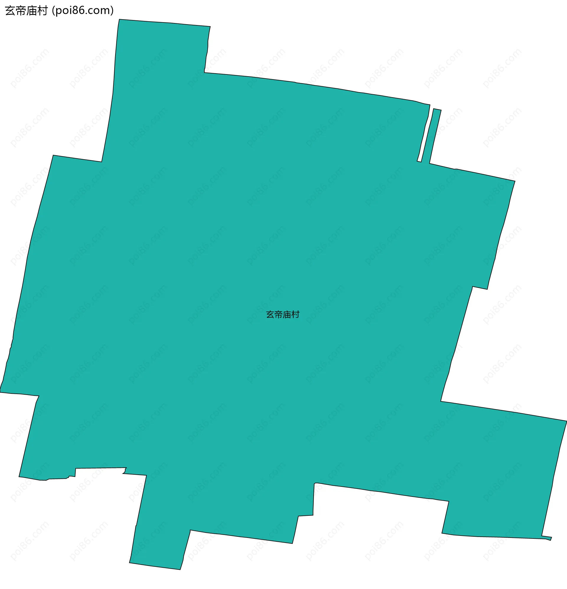 玄帝庙村边界地图