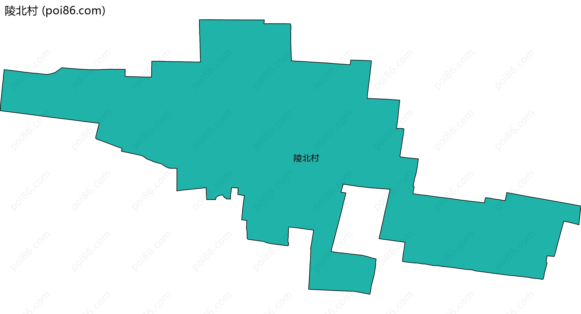 陵北村边界地图