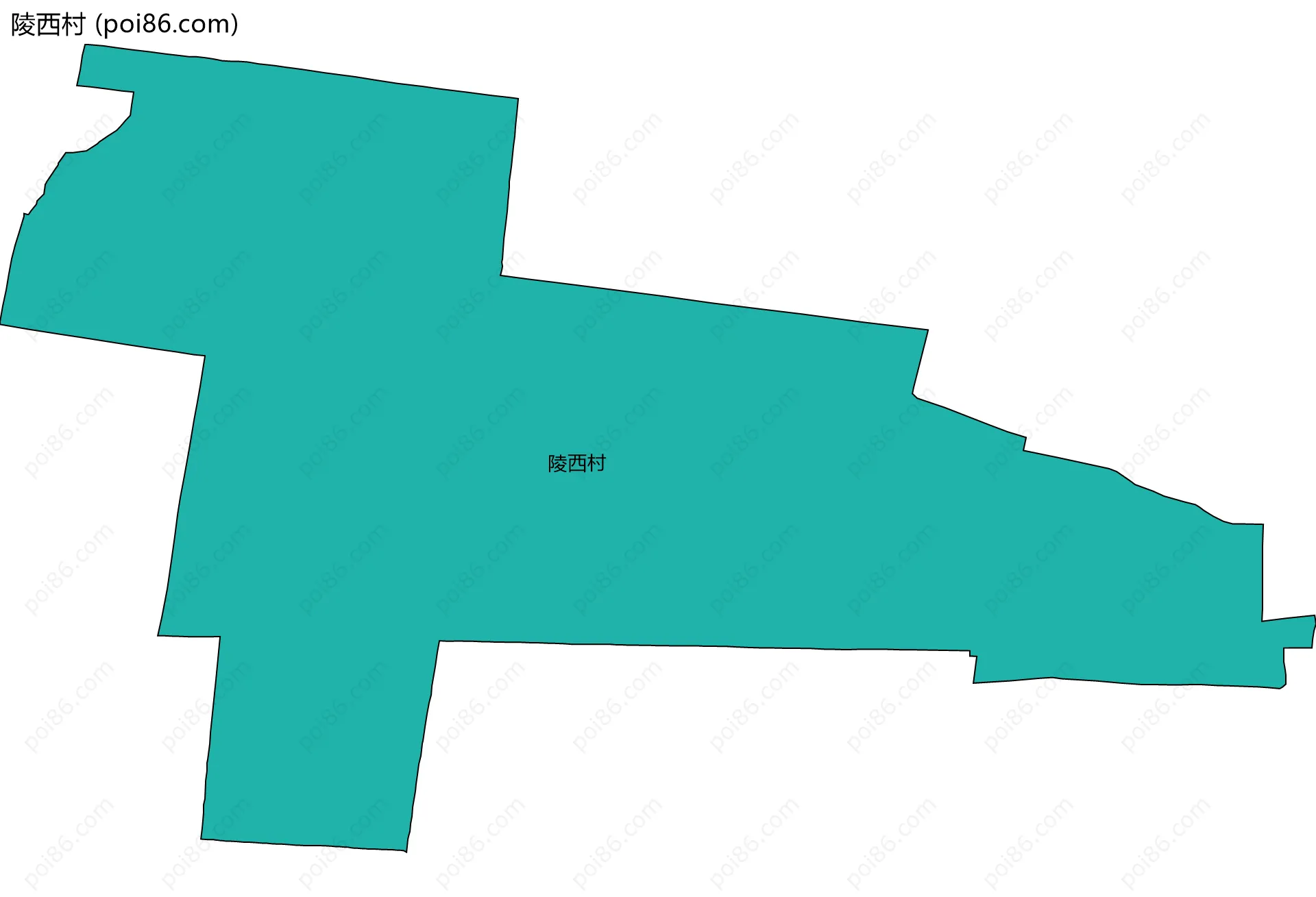 陵西村边界地图