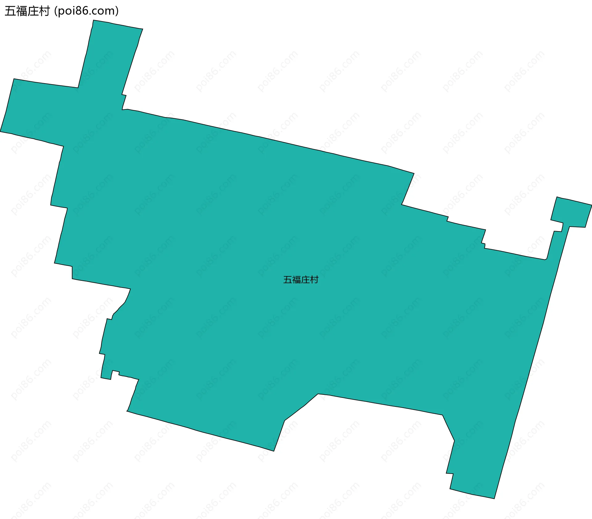 五福庄村边界地图