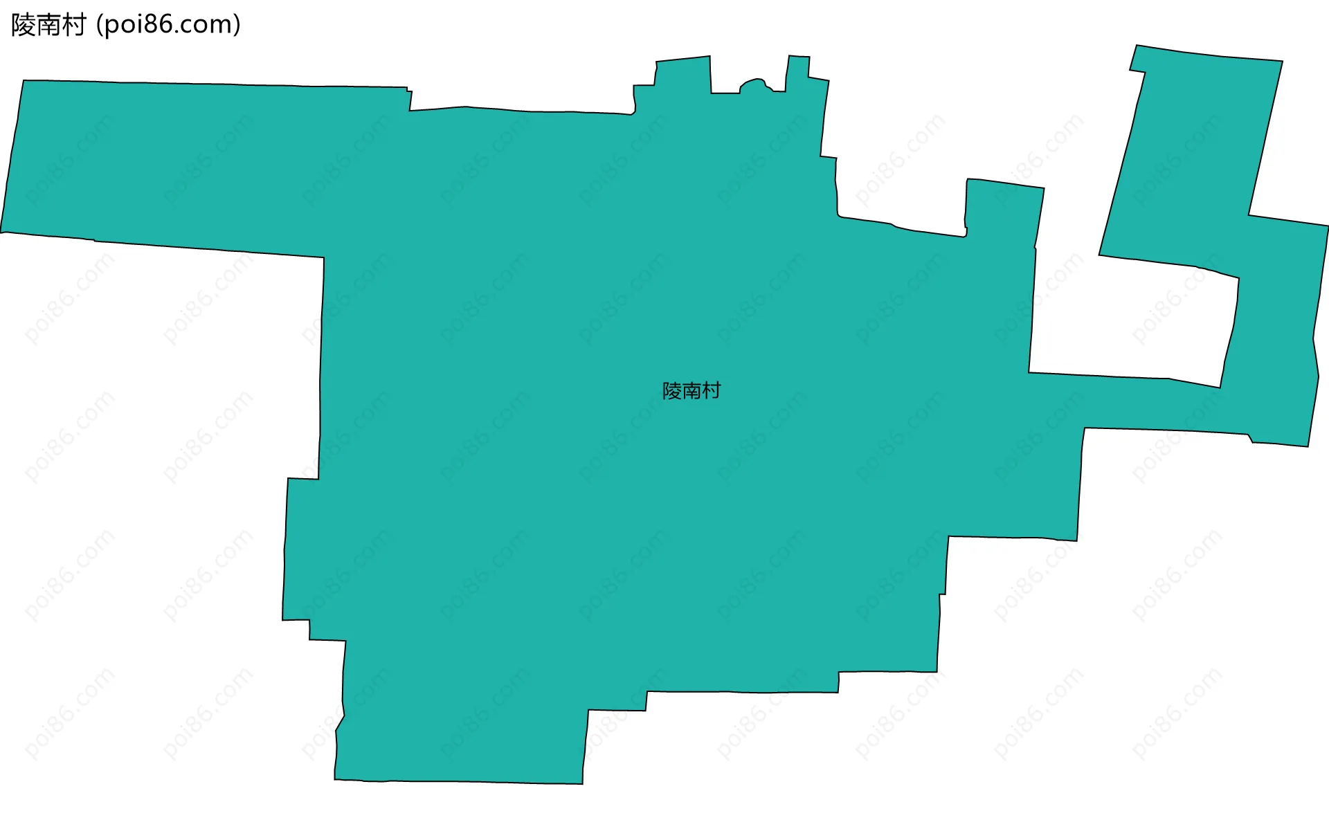 陵南村边界地图