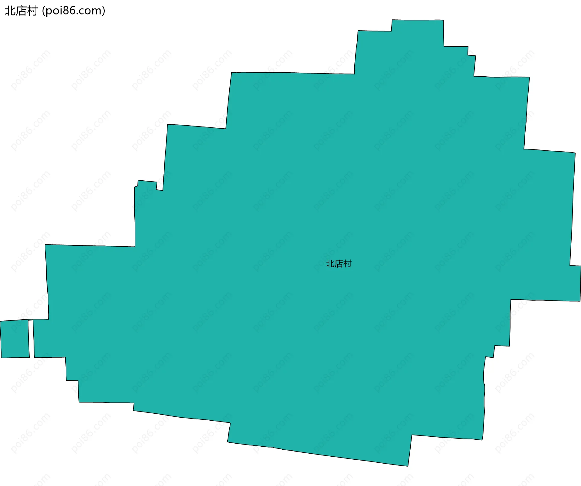 北店村边界地图