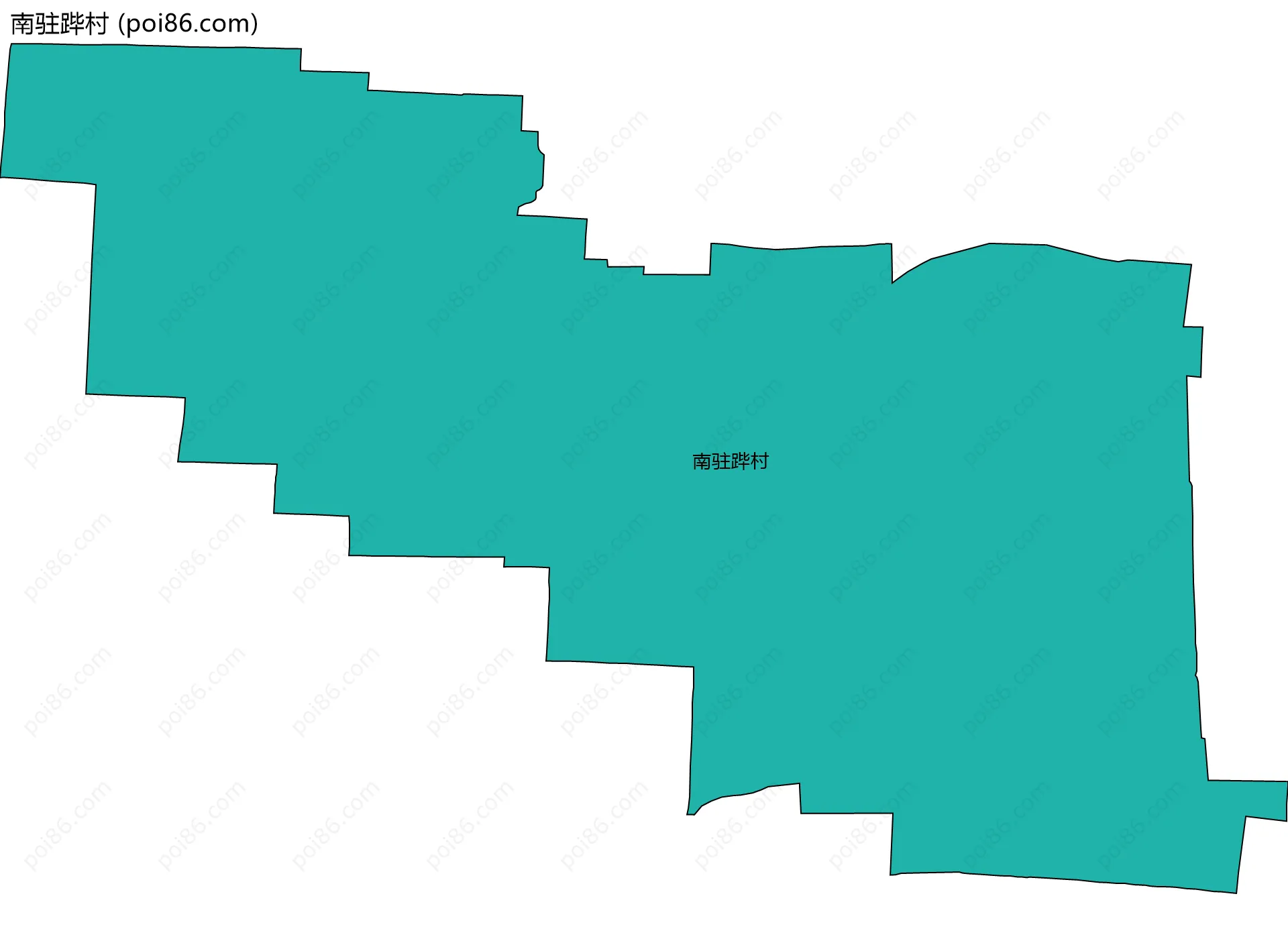 南驻跸村边界地图