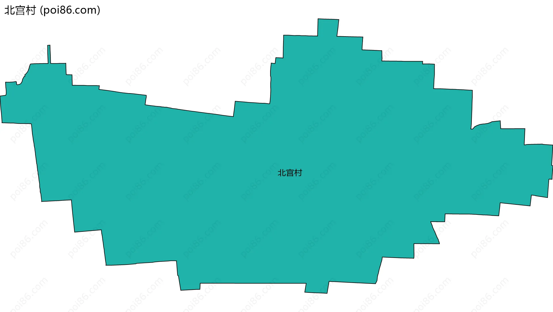 北宫村边界地图