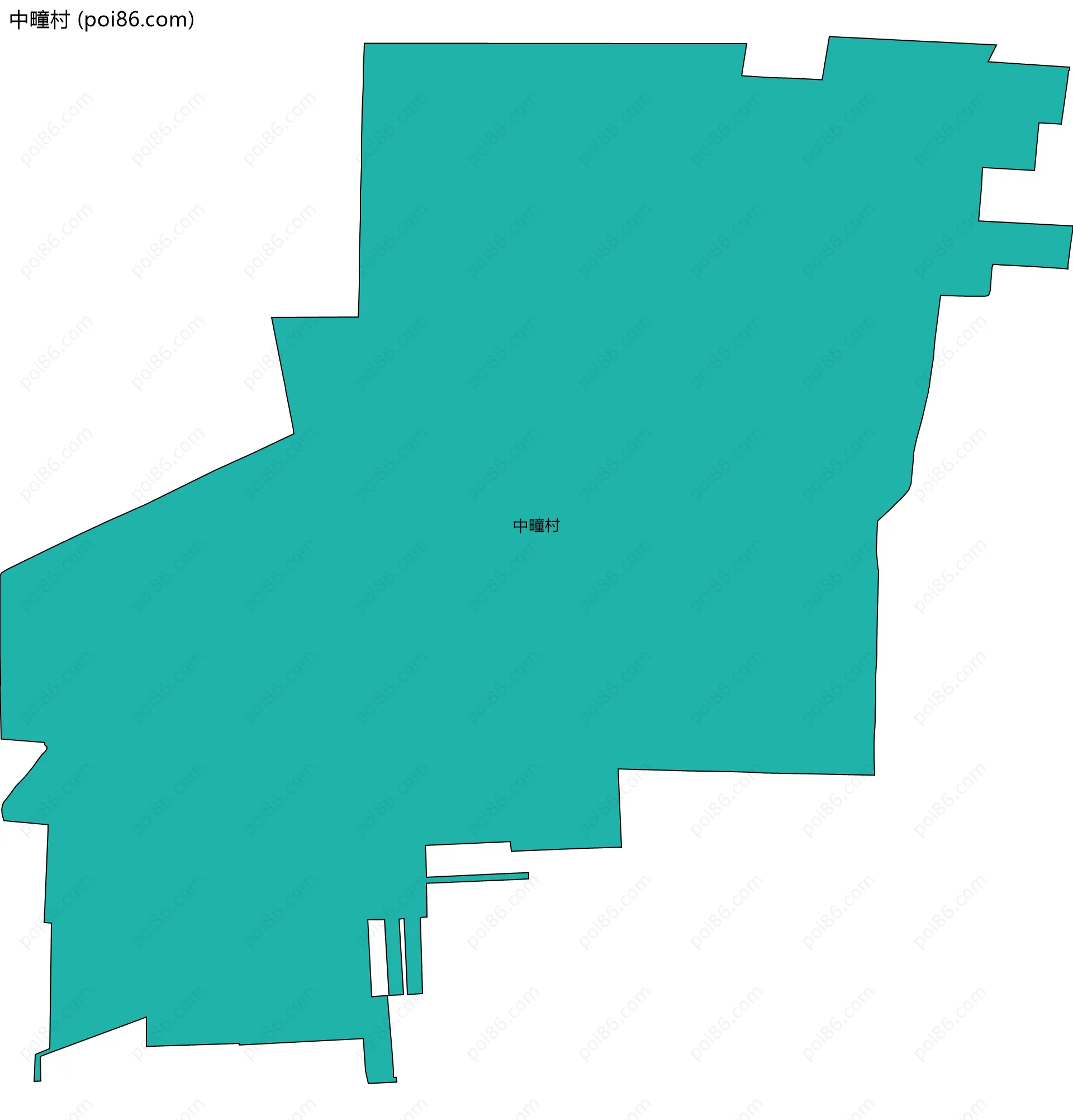 中疃村边界地图