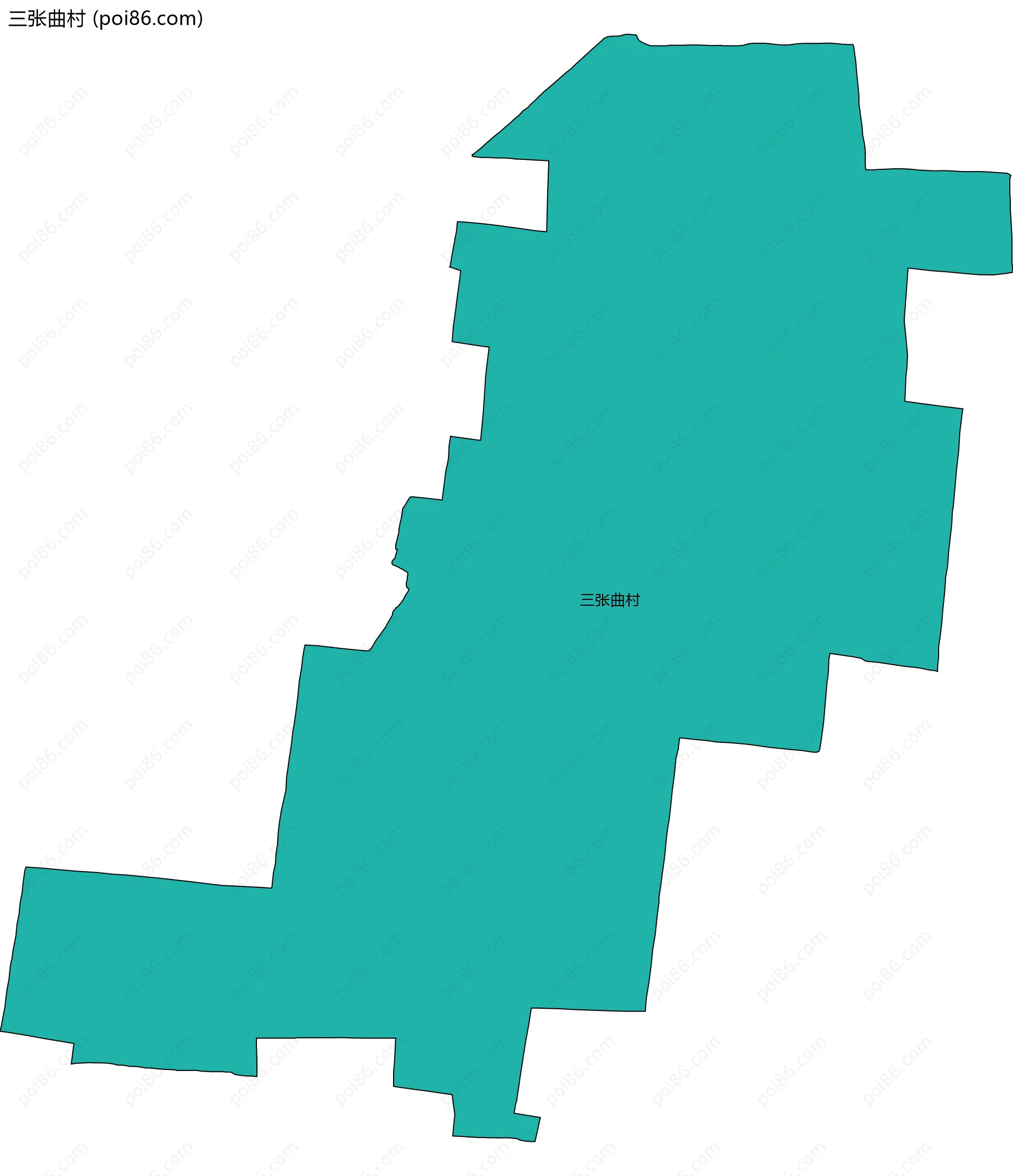 三张曲村边界地图
