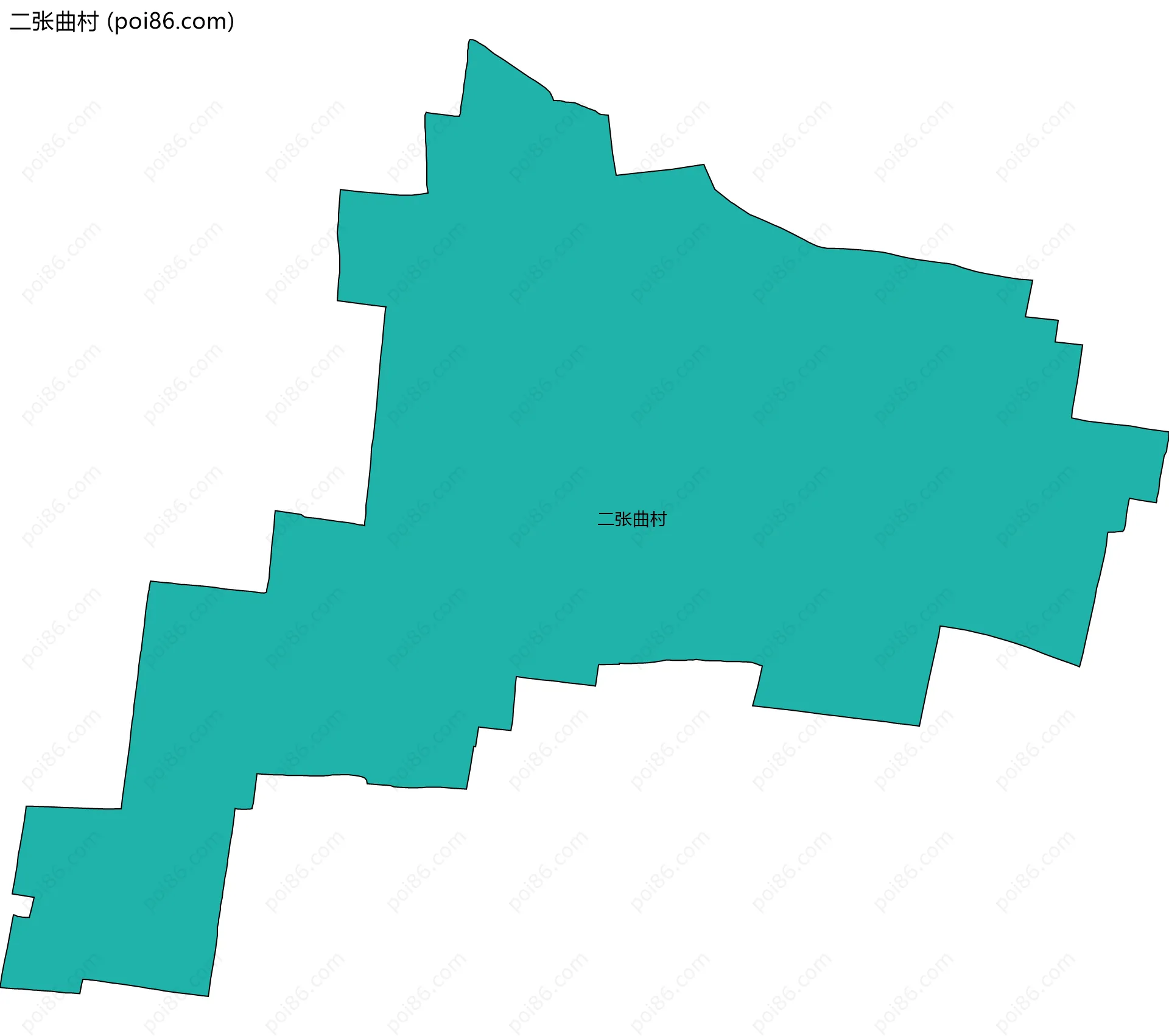 二张曲村边界地图