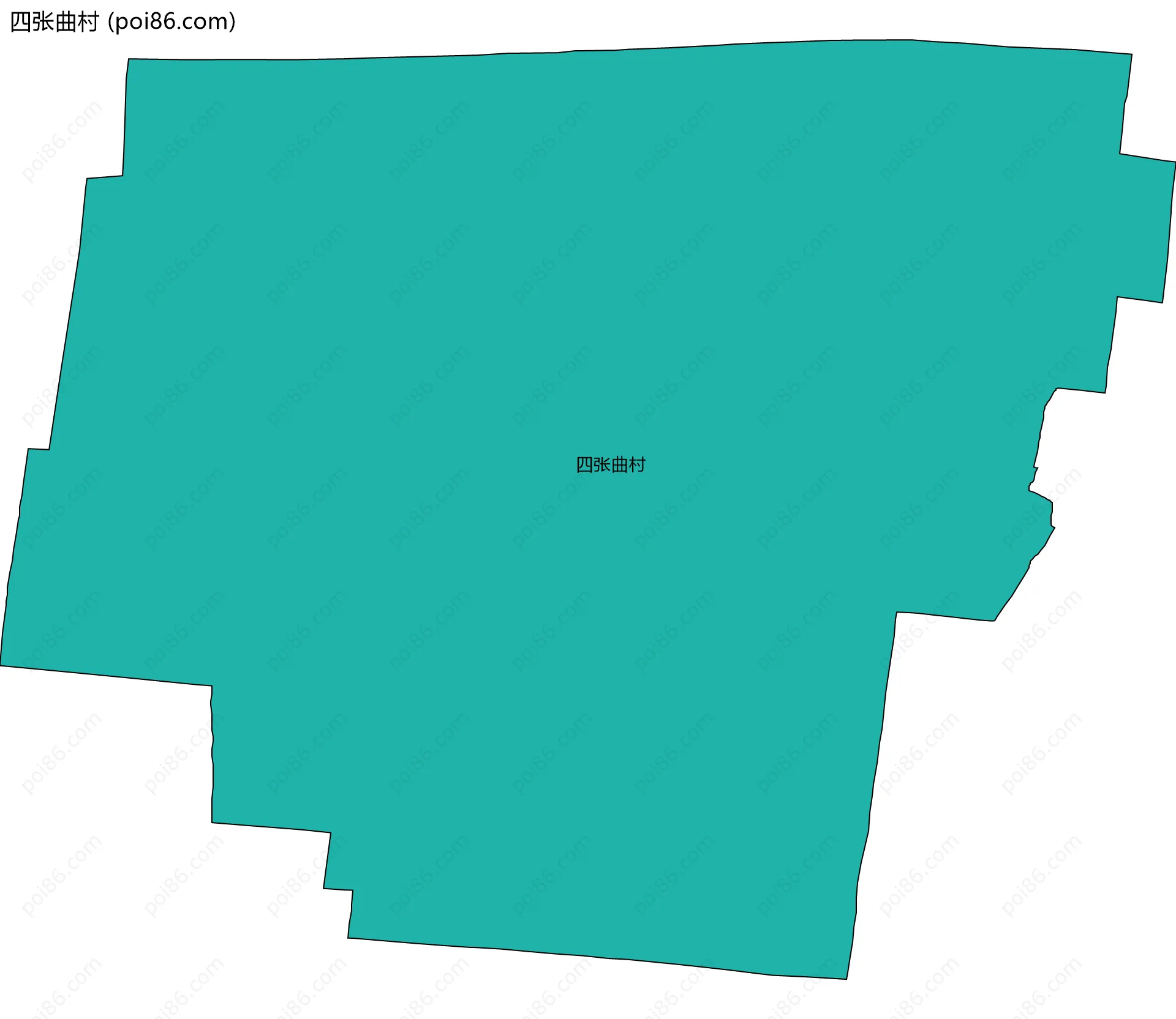 四张曲村边界地图