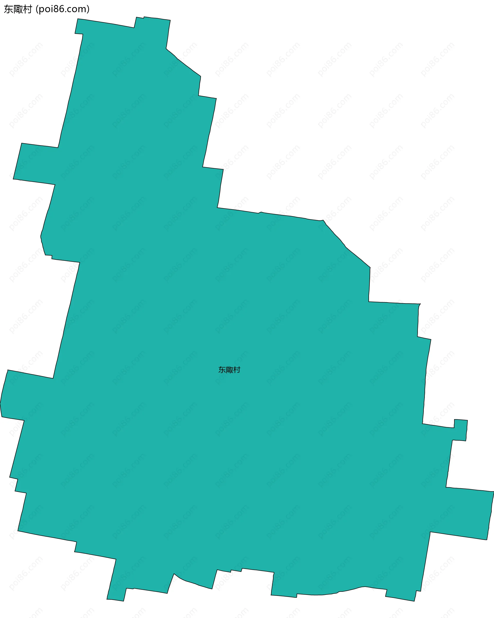 东陬村边界地图