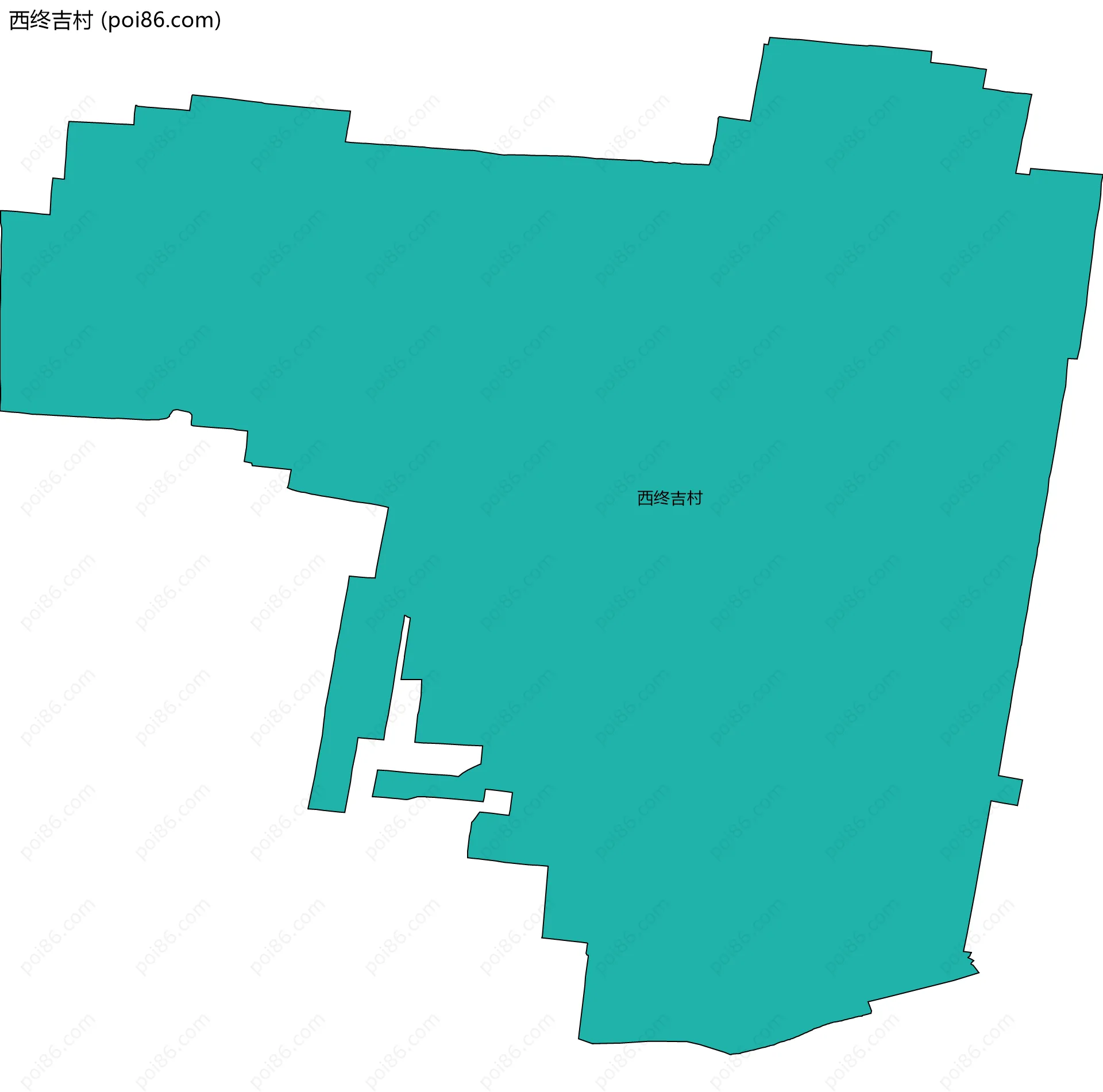 西终吉村边界地图