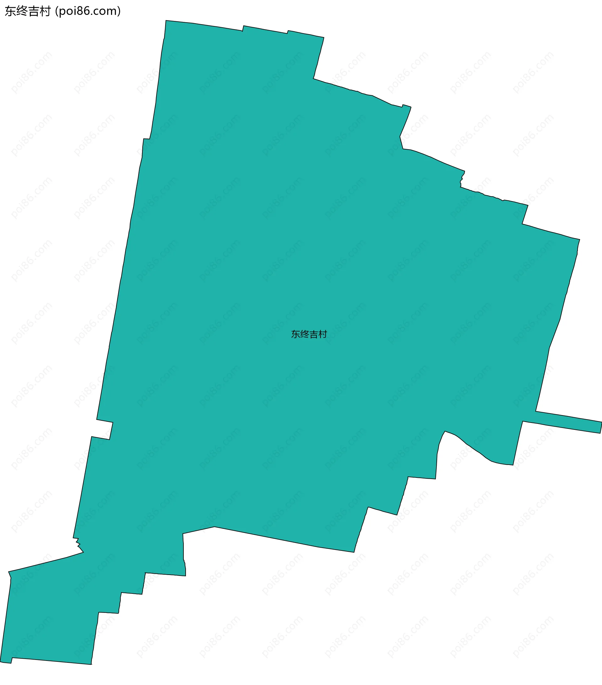 东终吉村边界地图
